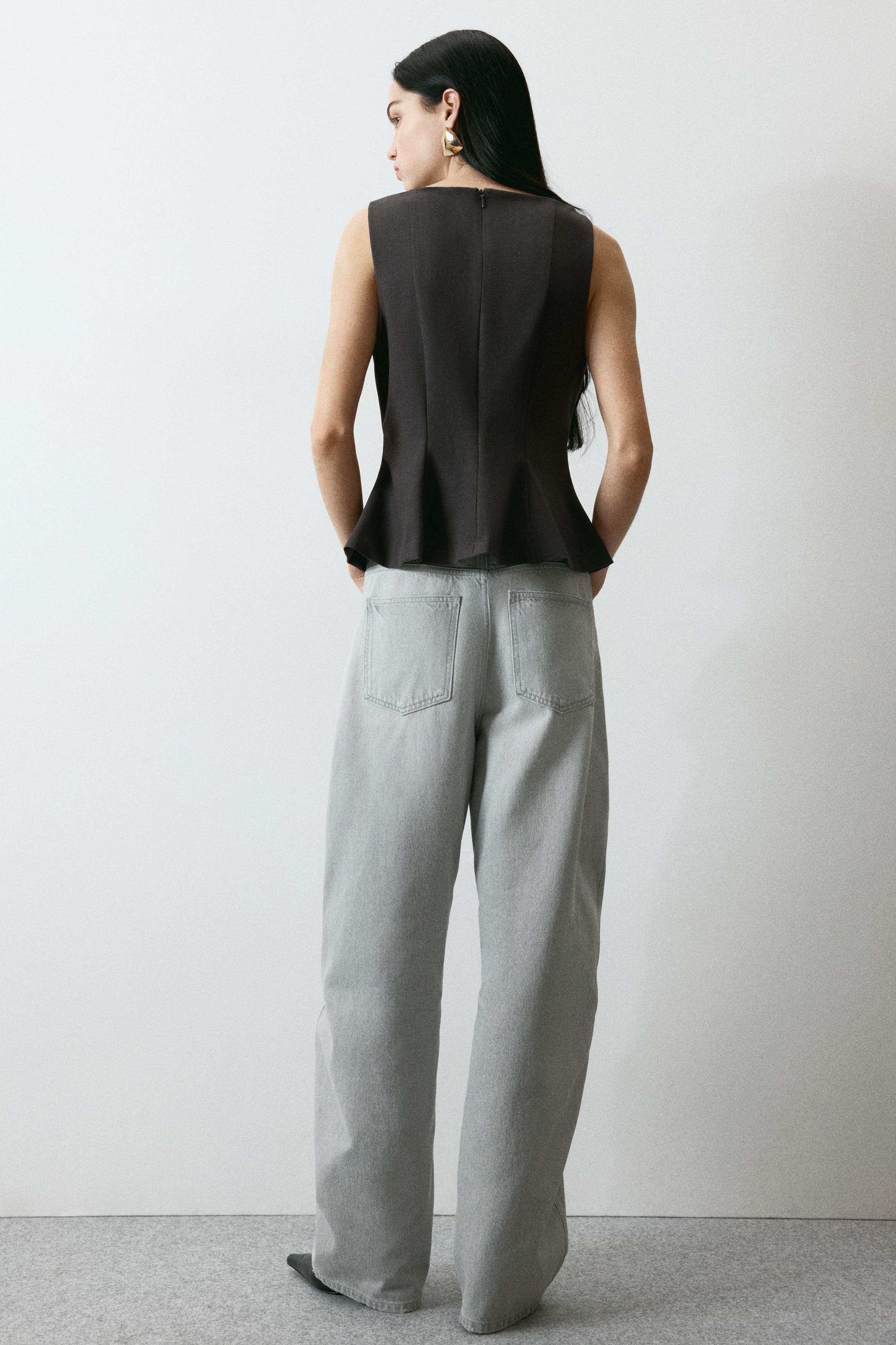Tailored peplum top