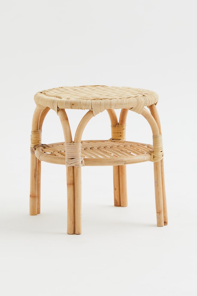 Children's rattan side table - Beige - 1