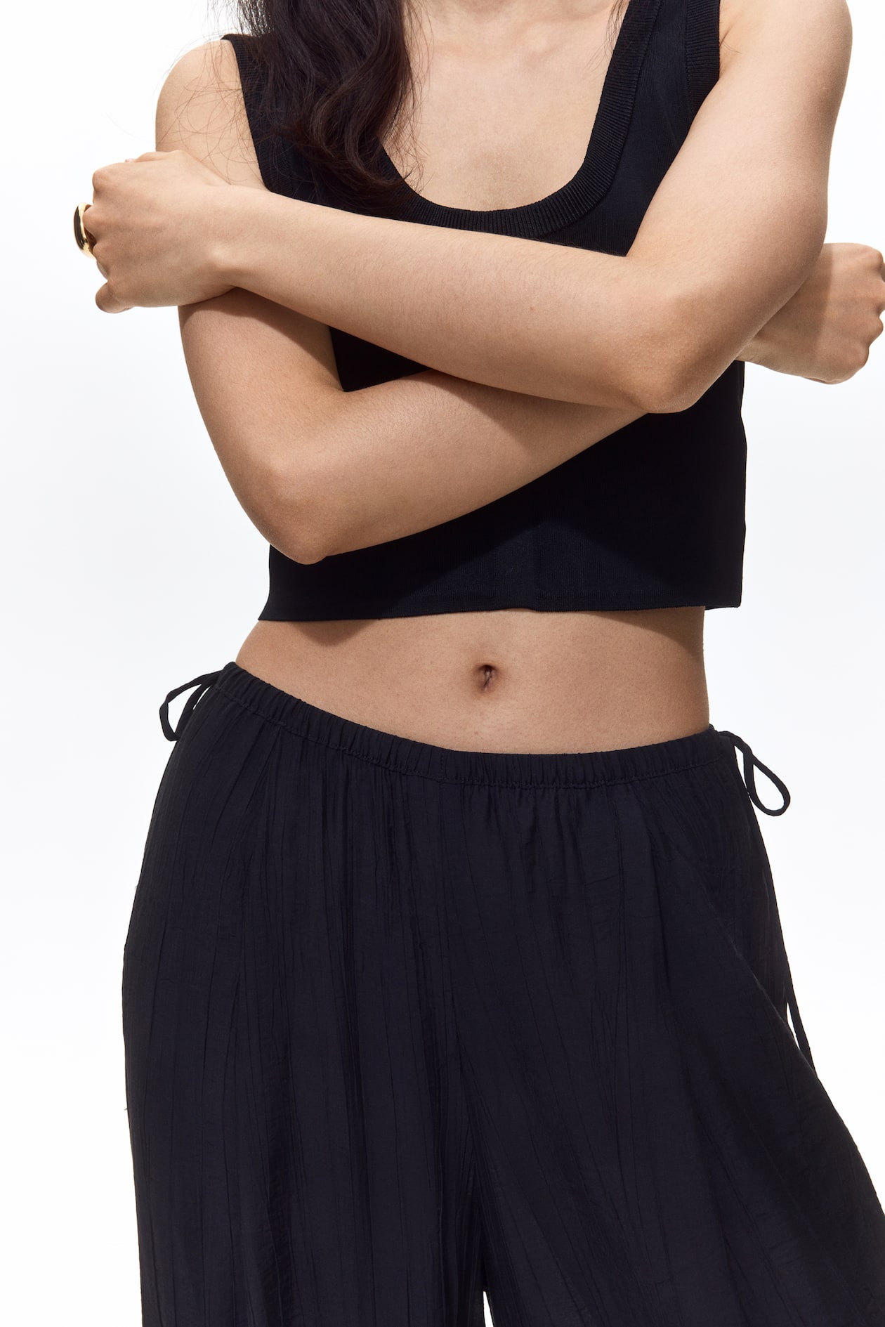 Balloon-Leg Pants with Drawstring - image 4