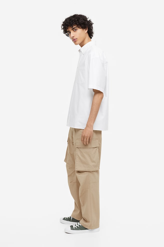 Relaxed Fit Cargo trousers - Beige/Black/White - 7