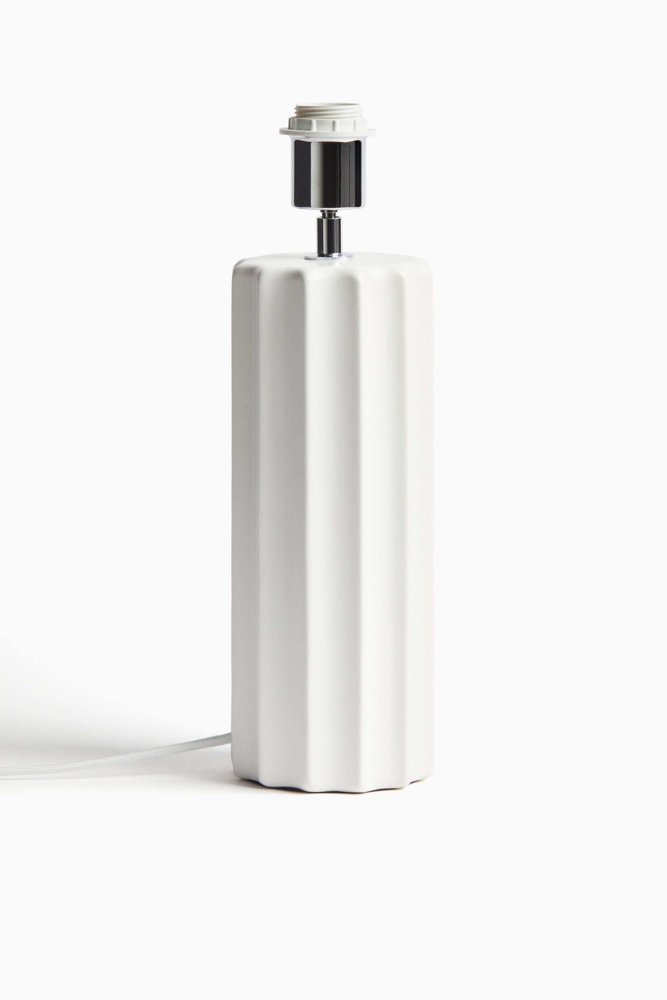 View larger image: Fluted Stoneware Lamp Base - White - Home All | H&M CA 3