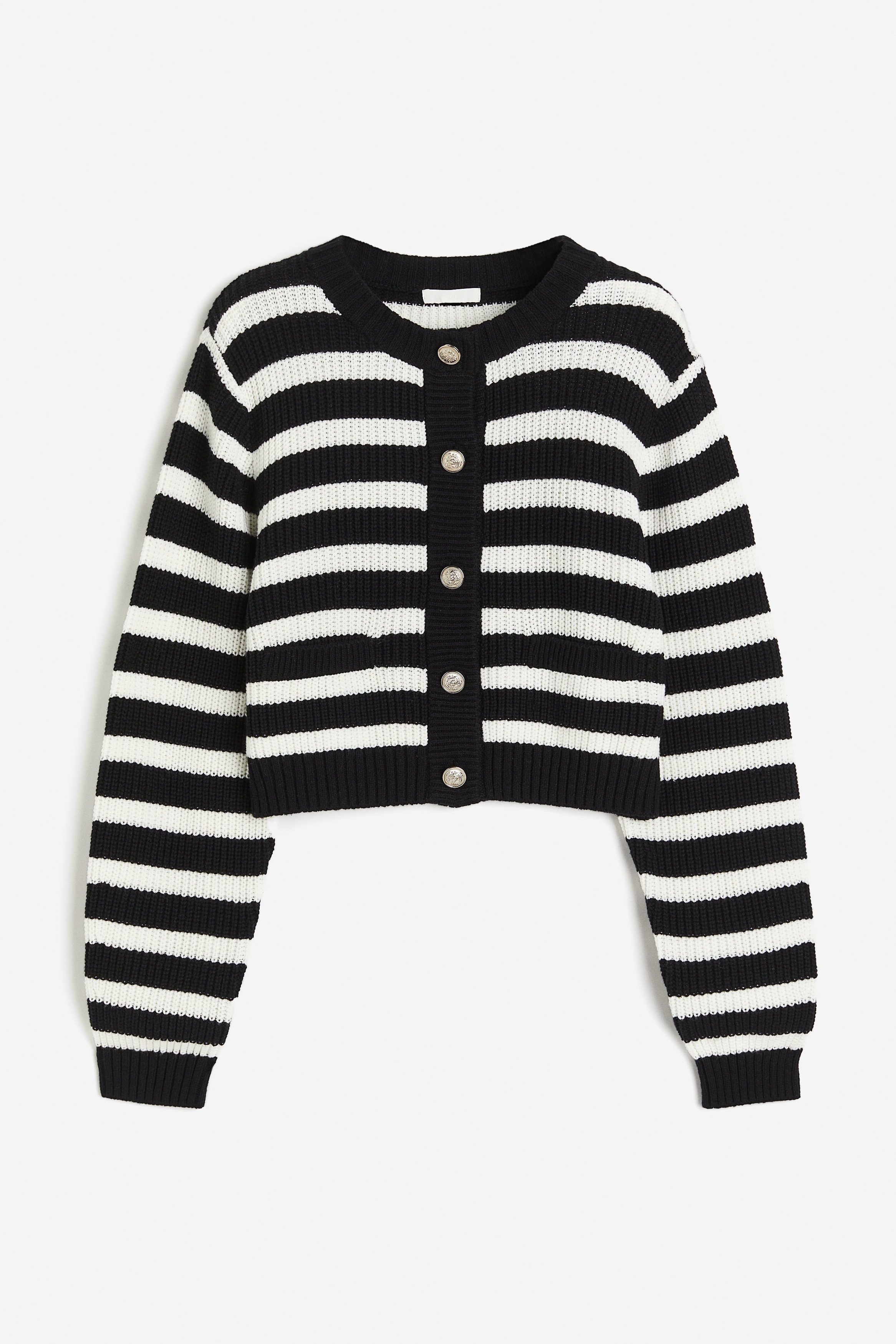 ホワイト ブラック ストライプ カーディガン RATS ストライプ