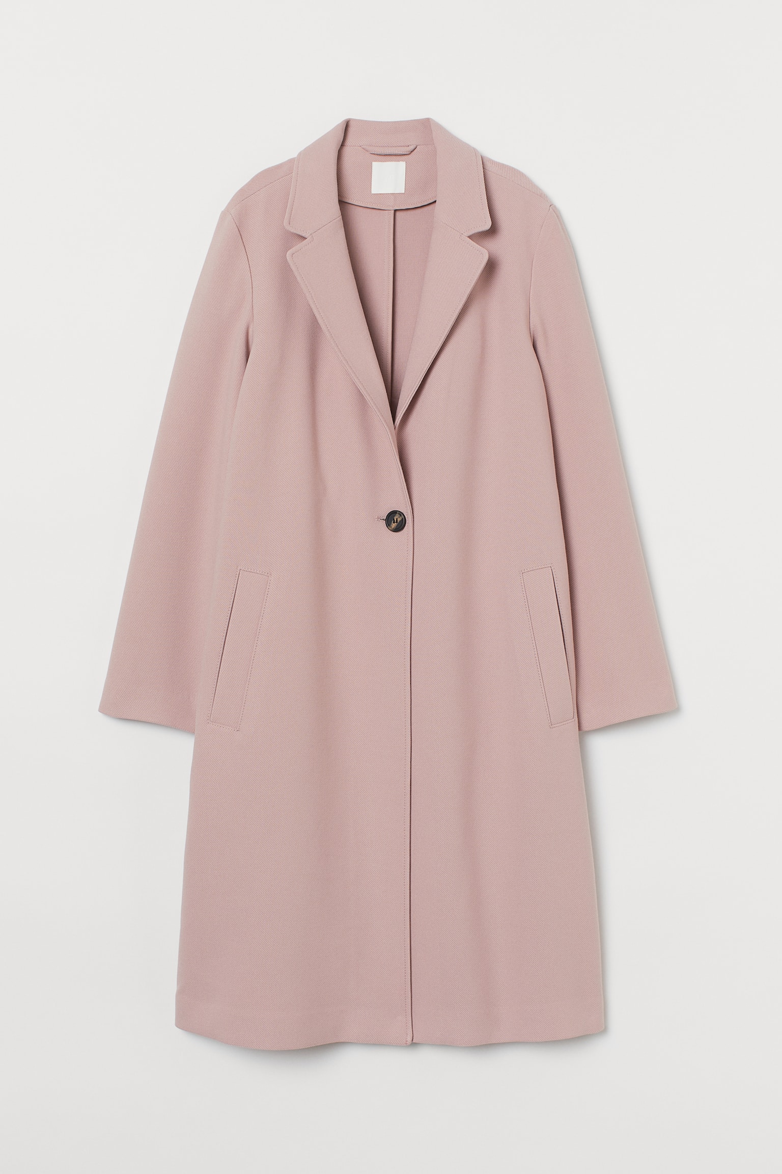 Ein-Knopf-Mantel - Blassrosa