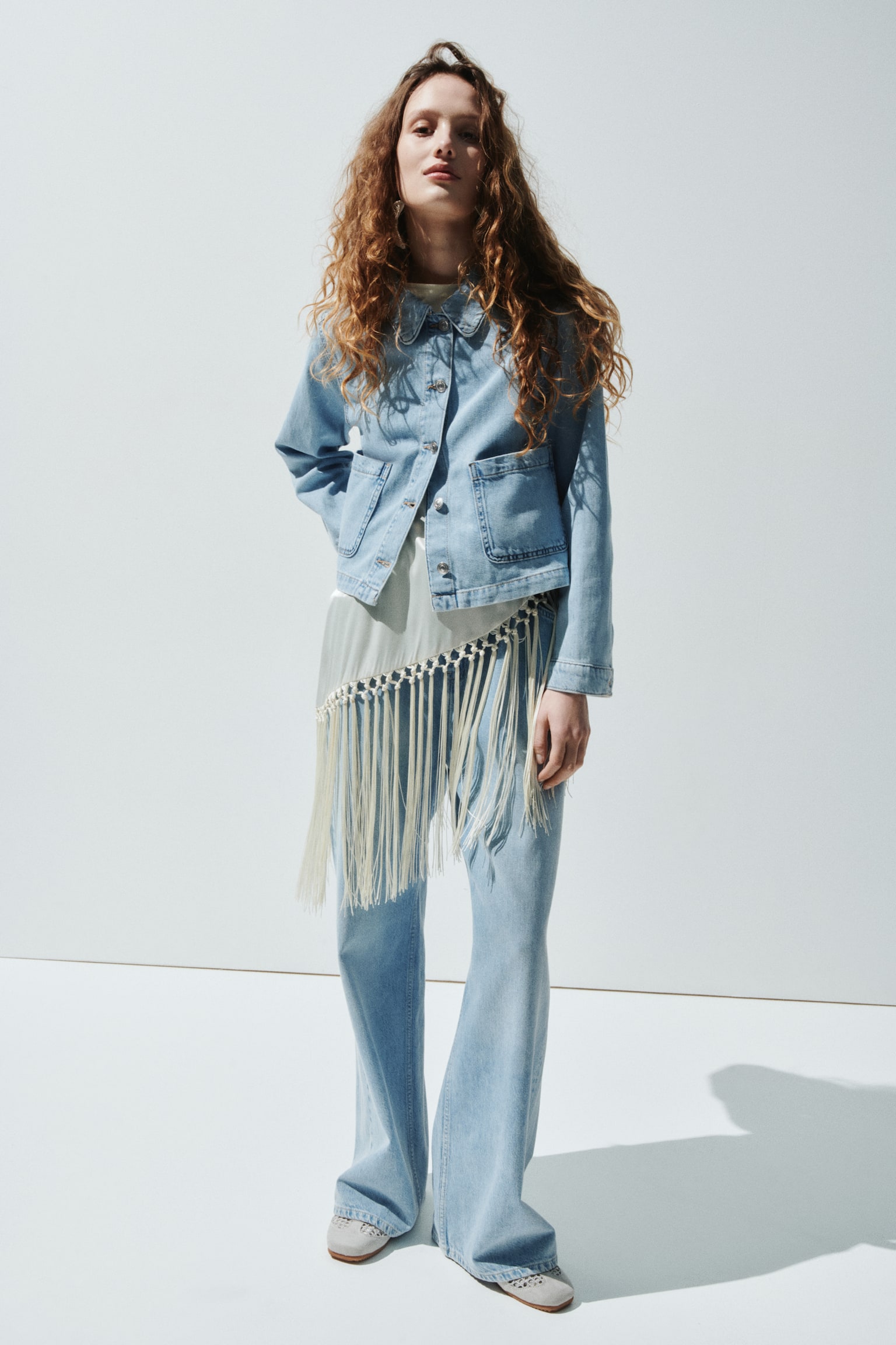 Denim jacket - Light denim blue/Light denim grey/Light pink - 7