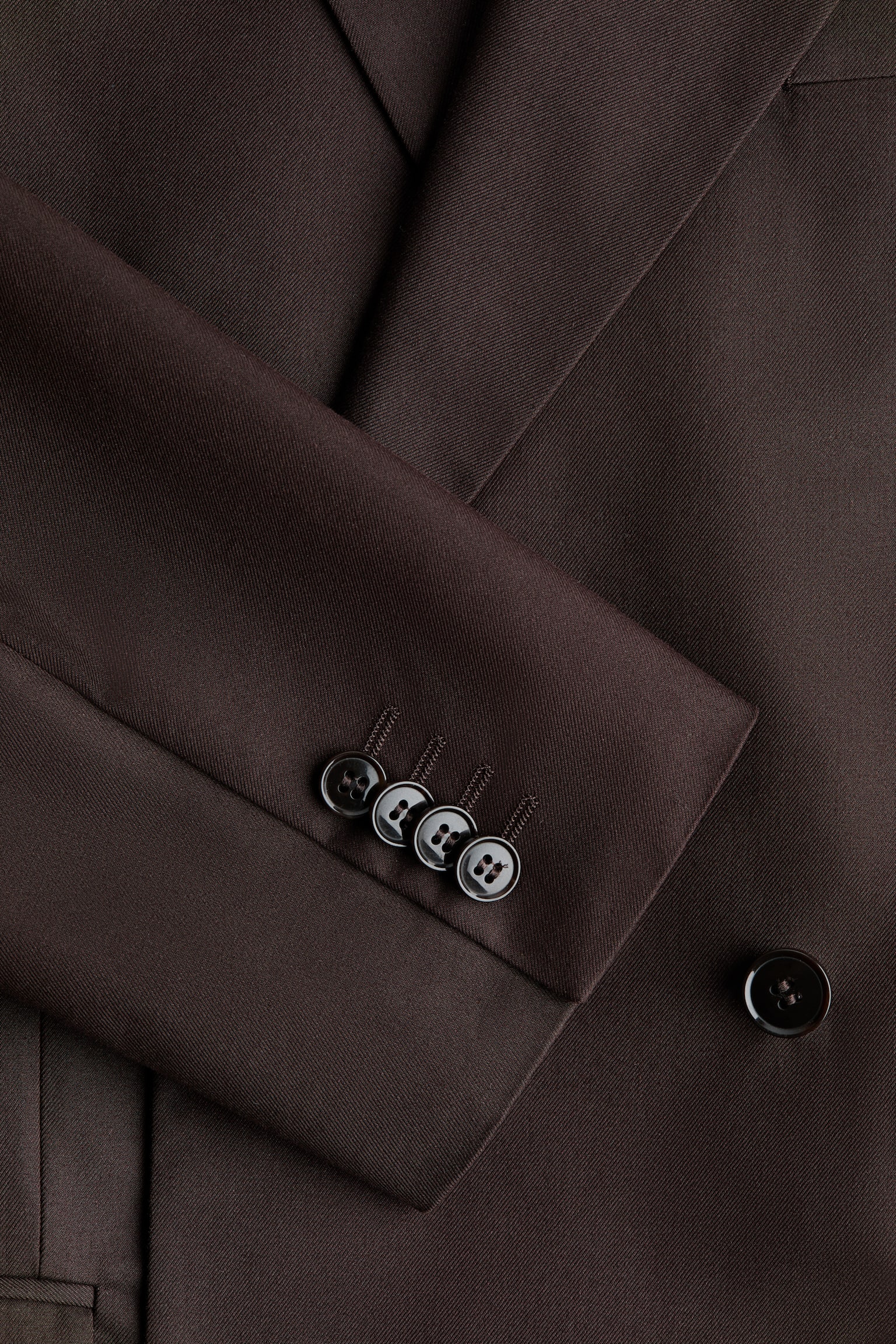 Dobbeltradet blazer Relaxed Fit - Brun/Beige - 6