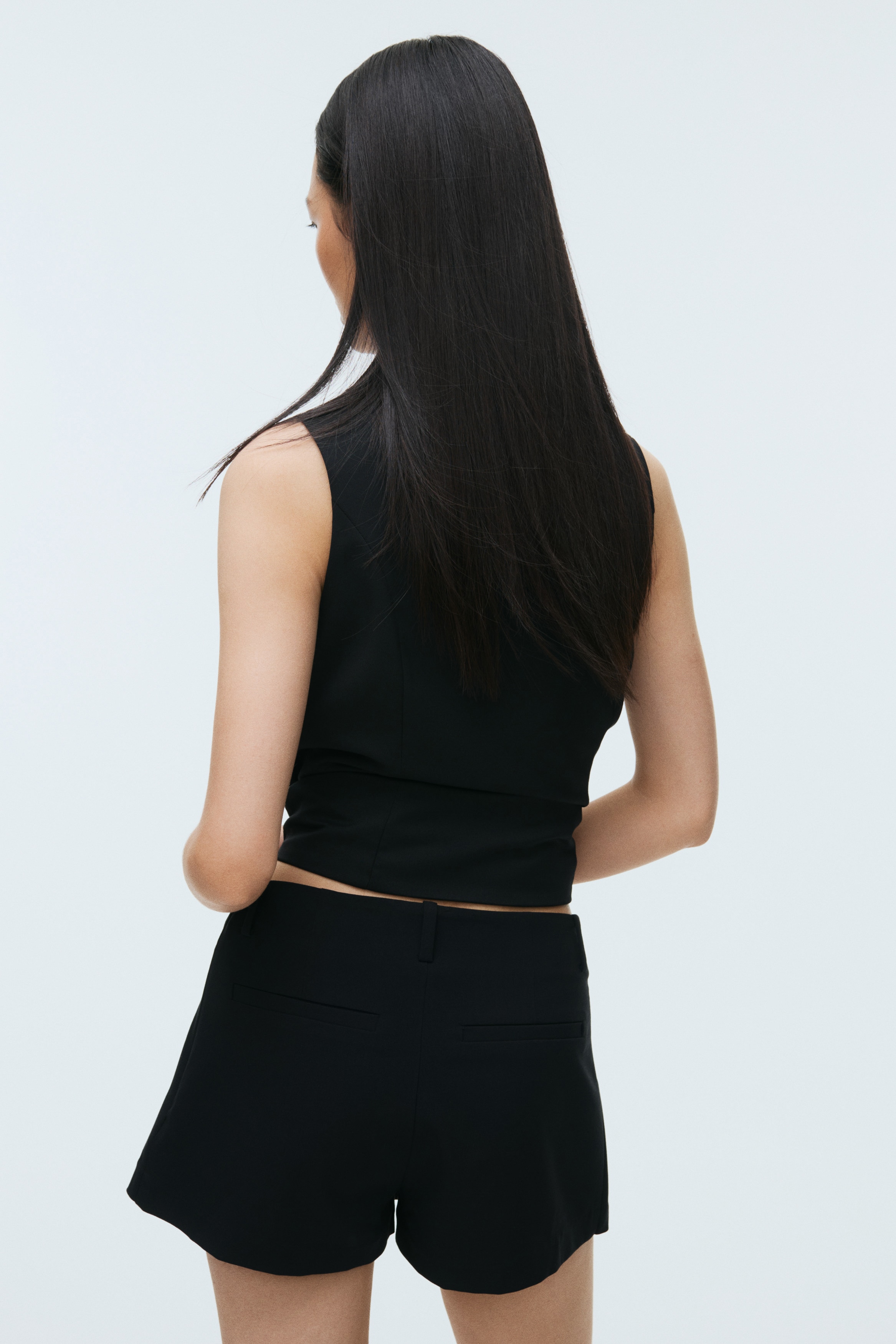 Pleated mini skort
