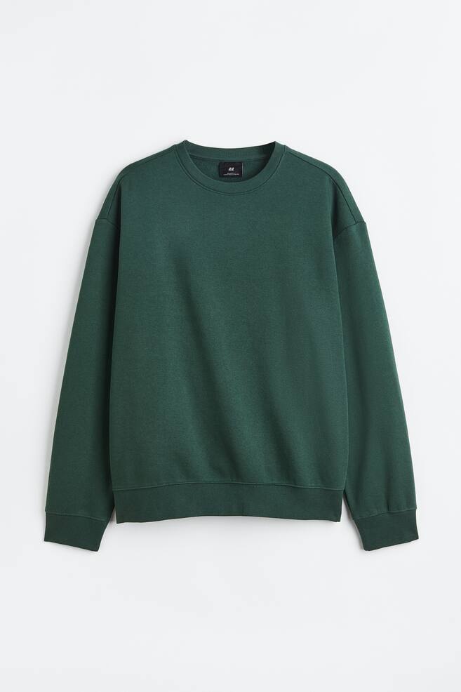 Relaxed Fit Sweatshirt - Dark green/Black/Light grey marl/White/dc/dc/dc/dc/dc/dc/dc/dc/dc - 2