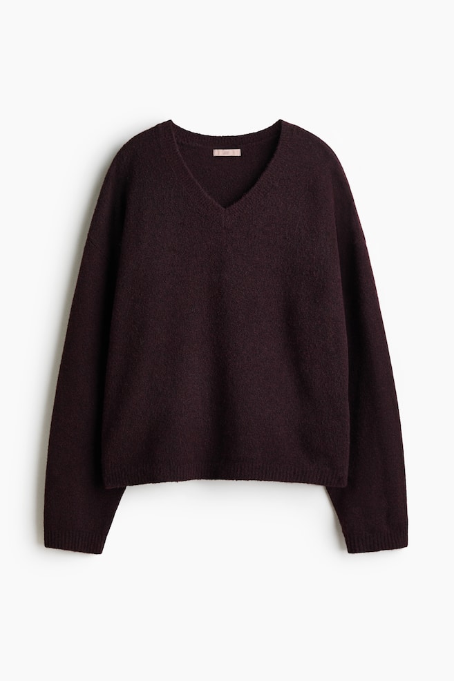 Oversized jumper - Burgundy - 1