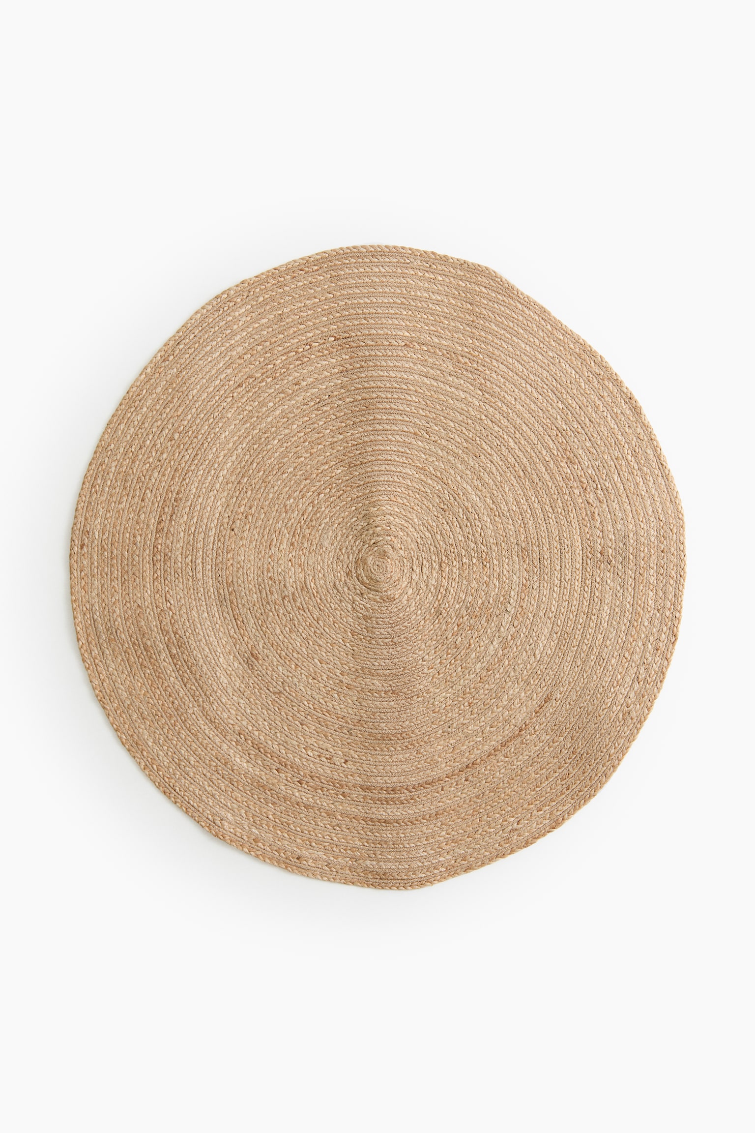 Round jute rug - Beige - 1
