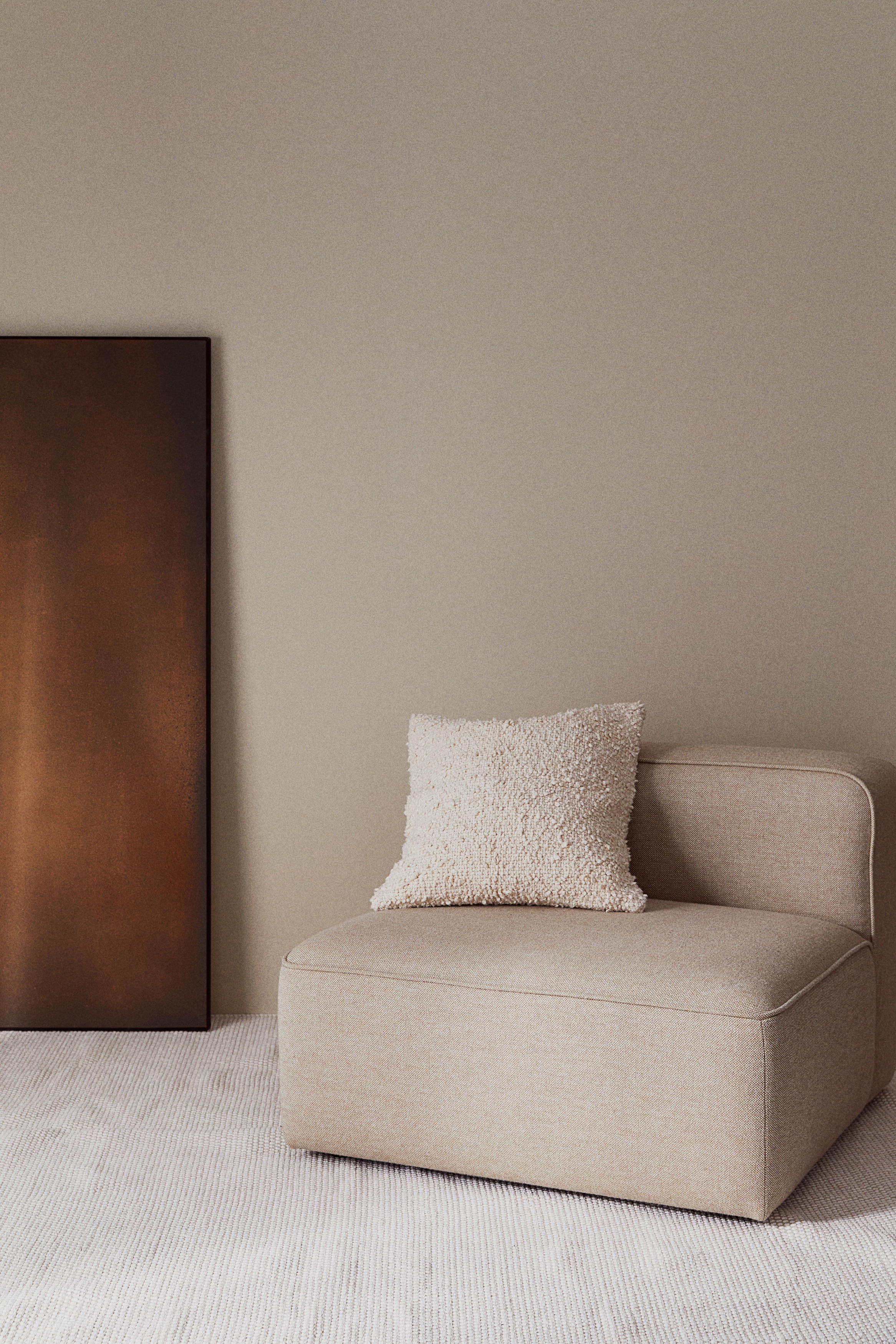 Textured cotton rug - White