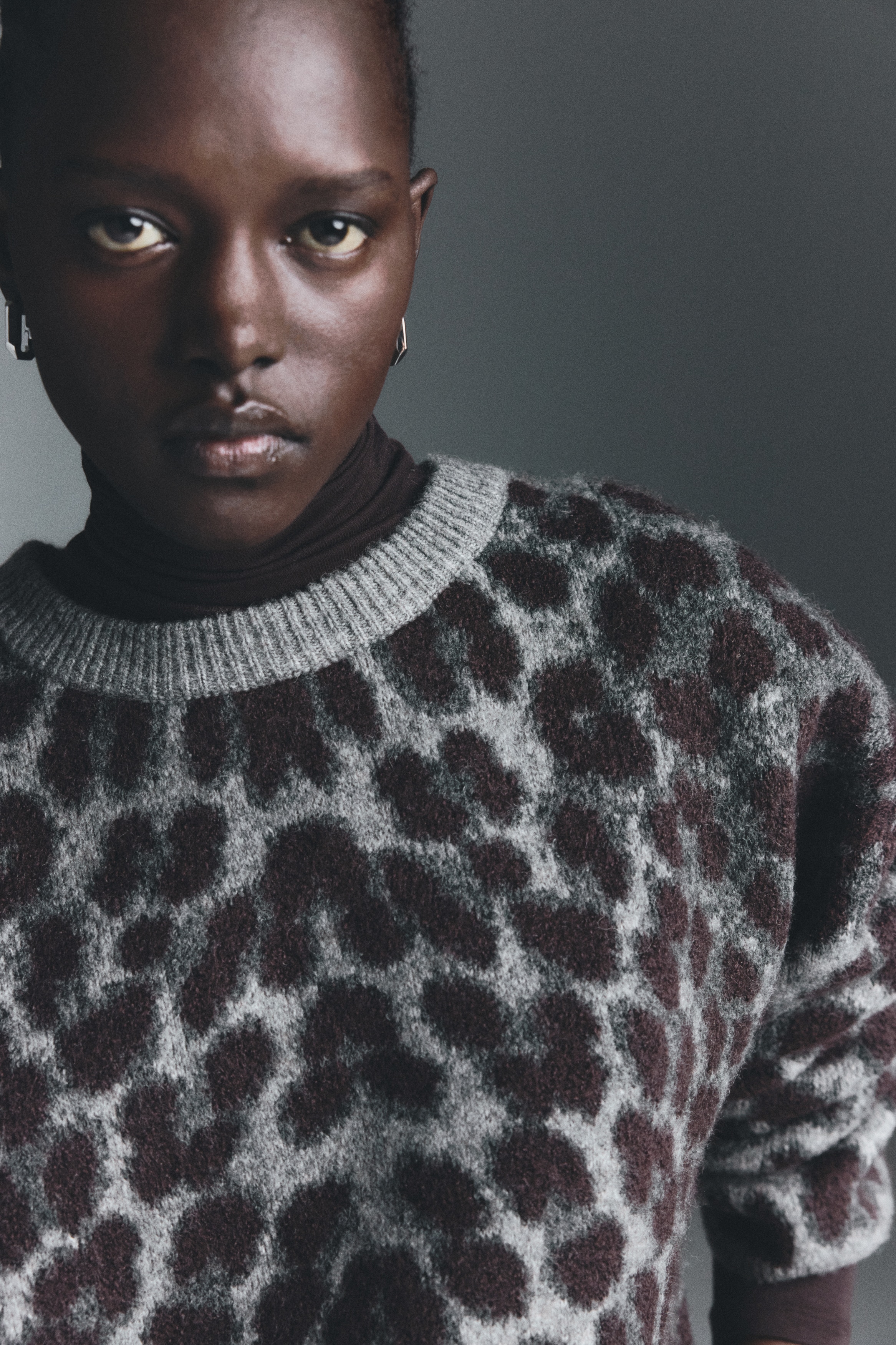 H & M - ジャカードニットセーター - グレー