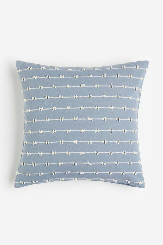 Cotton cushion cover - Light blue/Light beige - 1