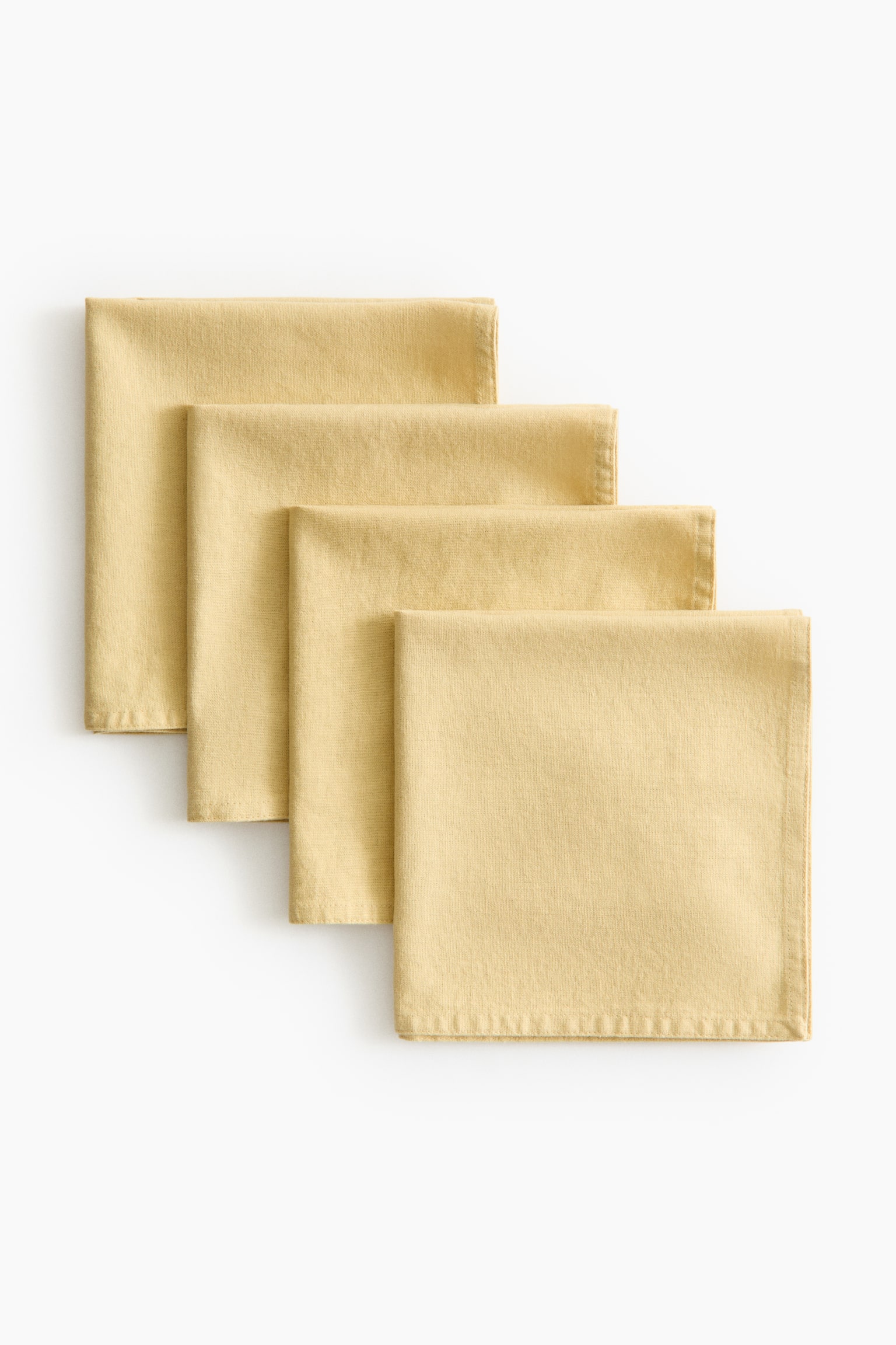 4-Pack Linen-Blend Napkins - Yellow/Beige/White/Taupe/Light green - 3