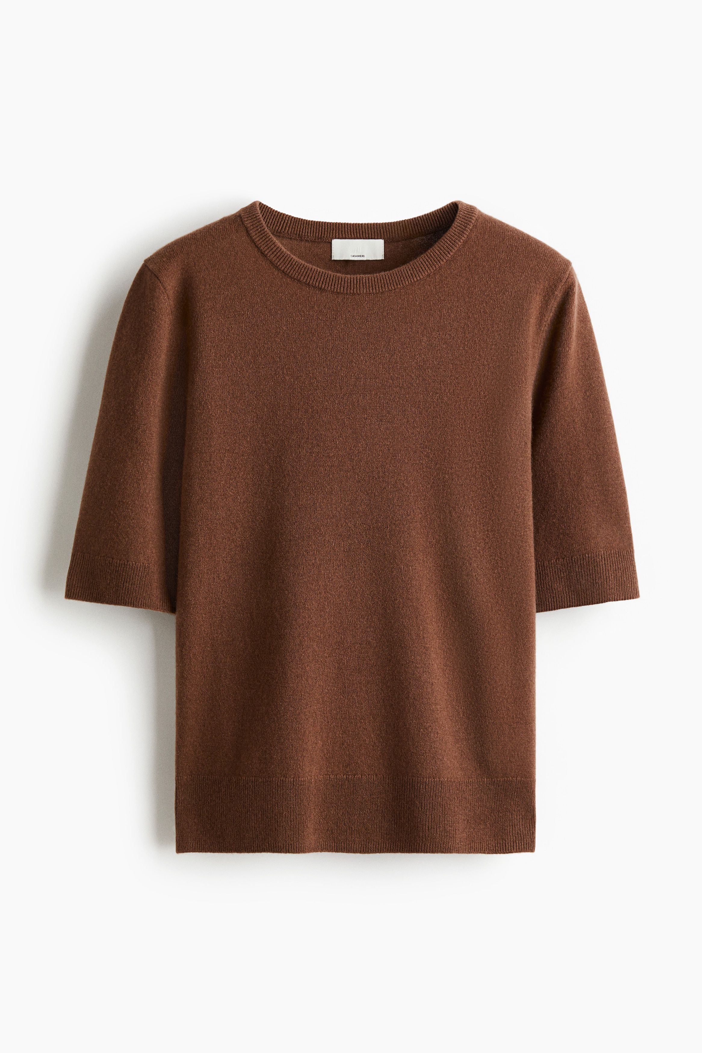 Top en tejido fino de cachemir - Café