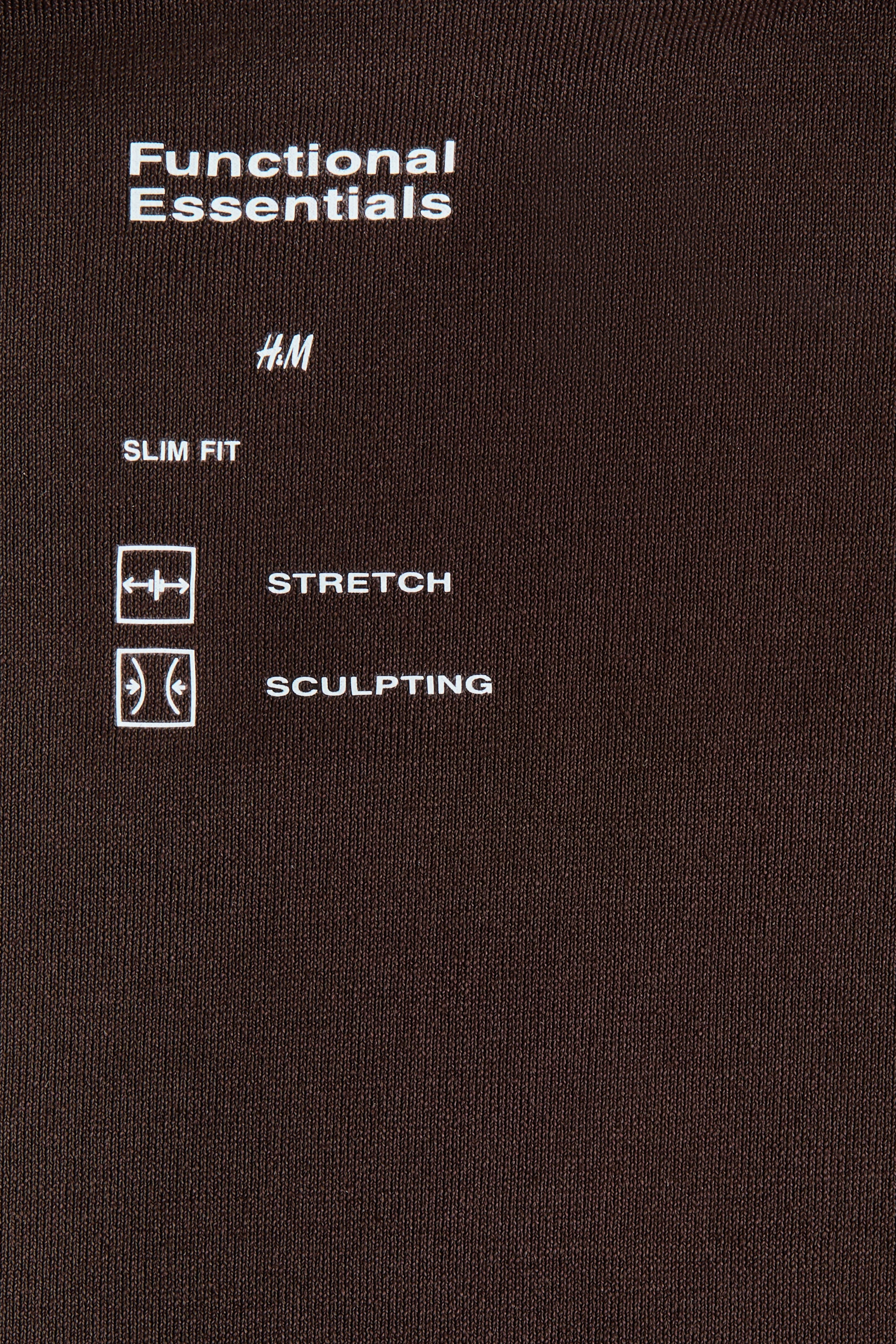 Prikaži veću sliku: Majica Sculpting - Dark brown - Ladies | H&M RS 7