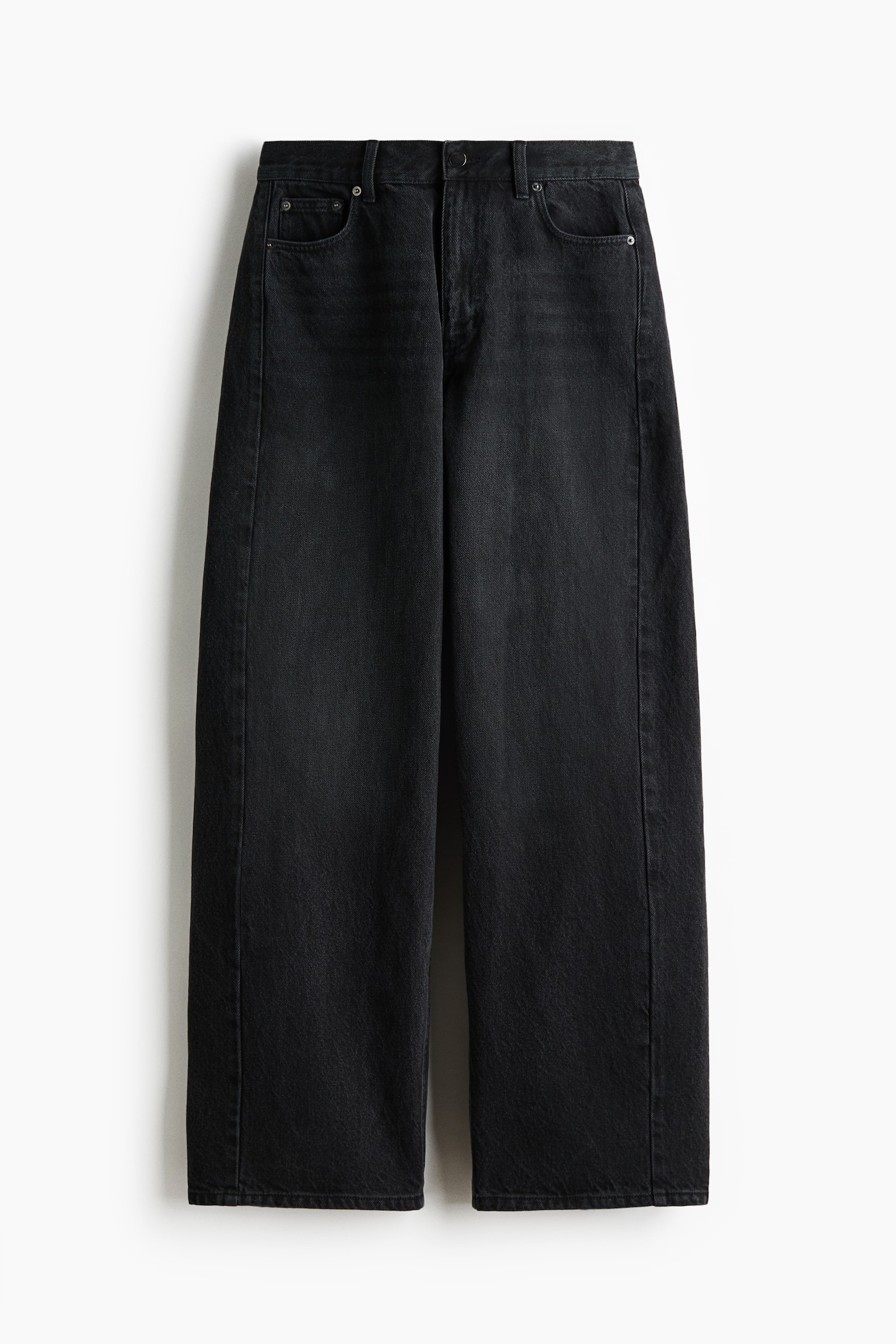 Jeans mit Barrel-Bein - Ausgewaschenes Schwarz - 2