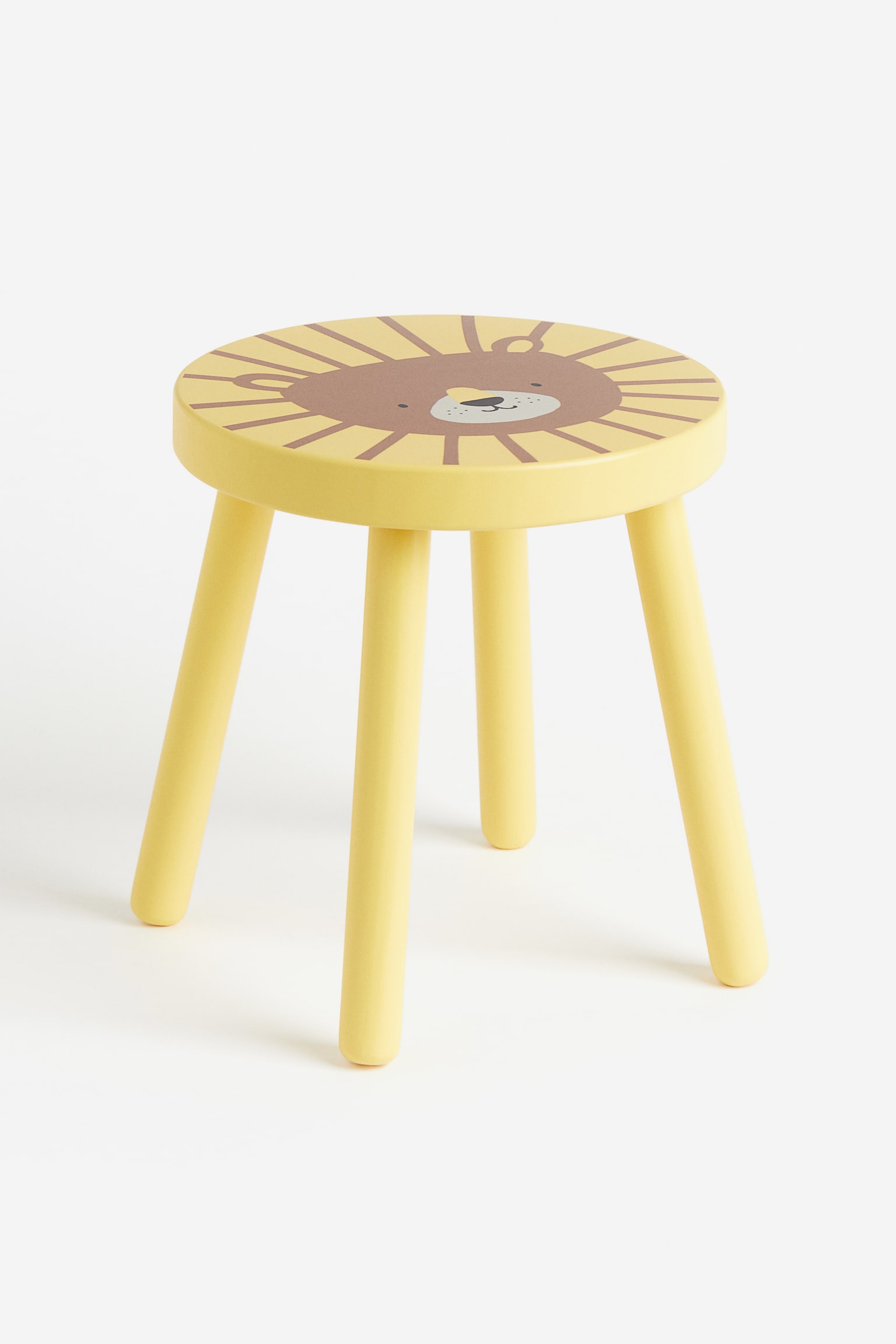 Children's stool - Yellow/Lion/Dark grey/Penguin - 1