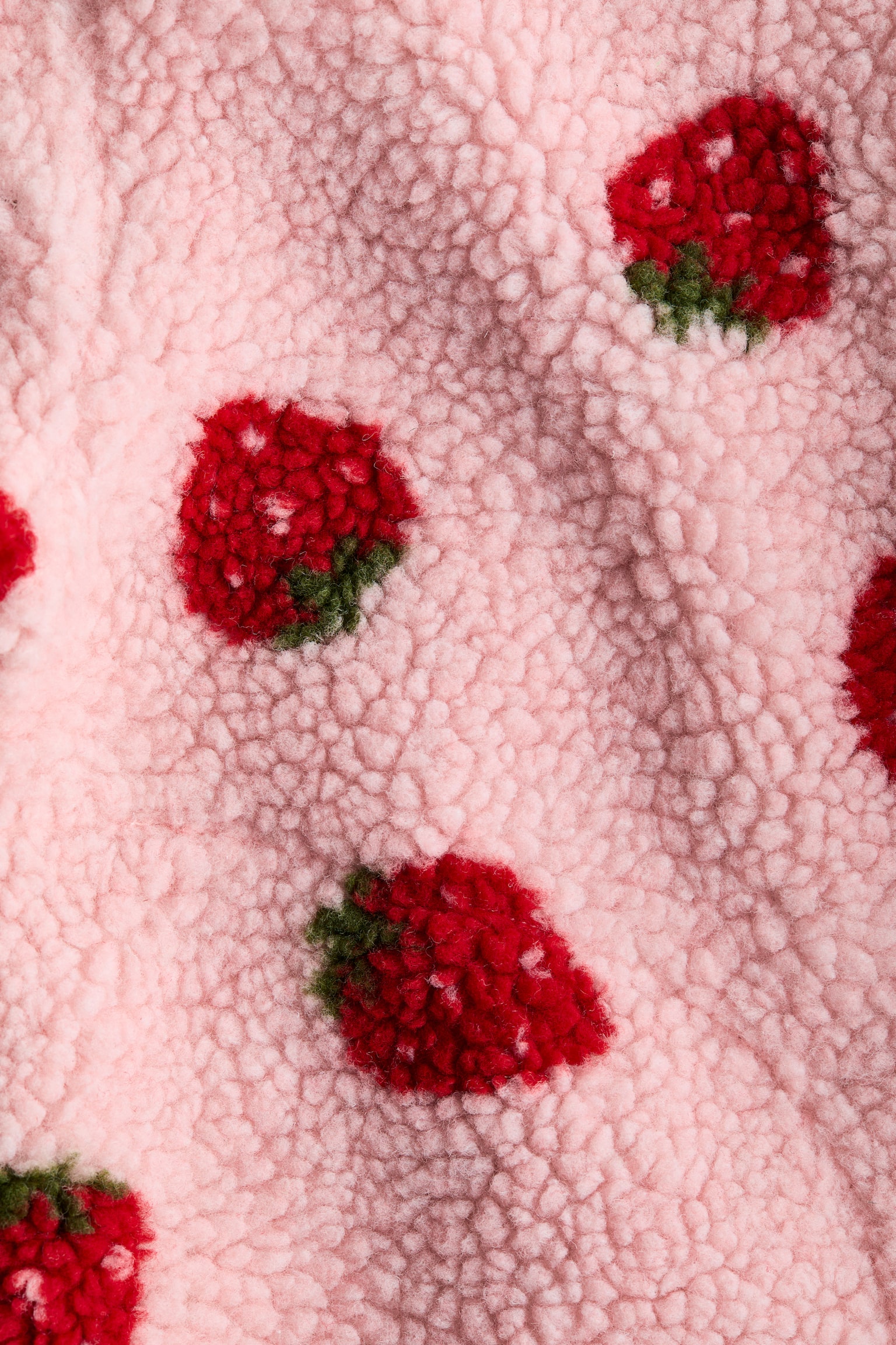 Teddy jacket - Light pink/Strawberries/Light beige/Hearts/White/Floral/Light pink/Hearts - 2