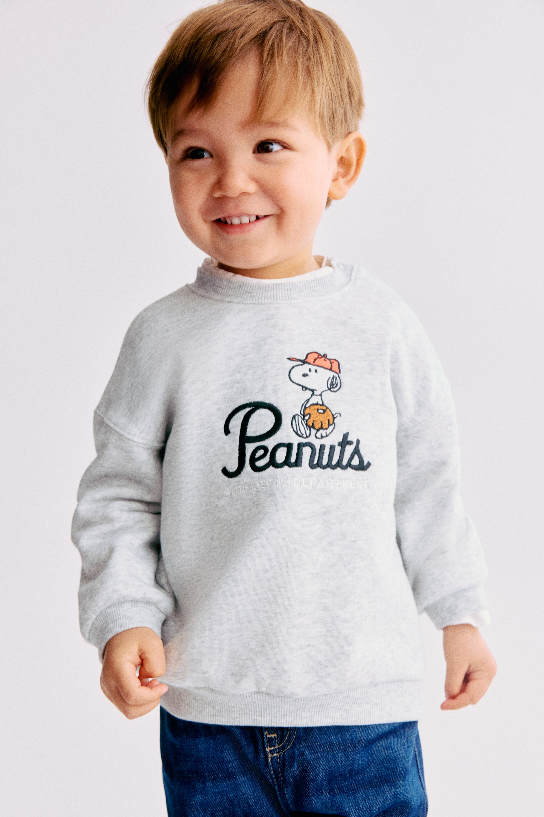 Vis større bilde: Sweatshirt med trykk - Lys grå/Snoopy - BARN | H&M NO 1