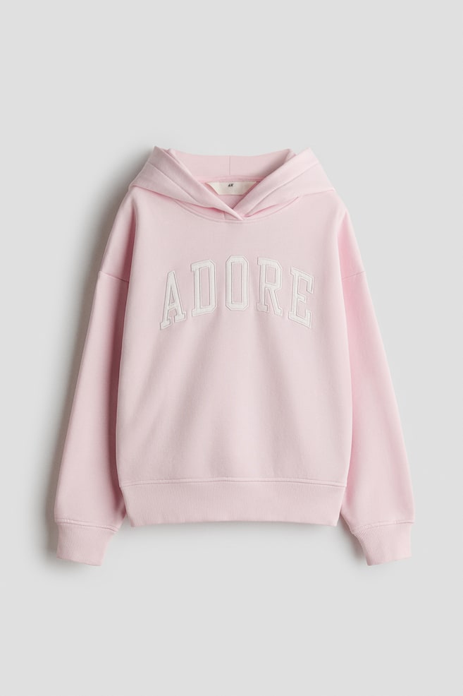 Hoodie mit Motivdetails und angerauter Innenseite - Puderrosa/Adore/Hellblau/Schleife - 1