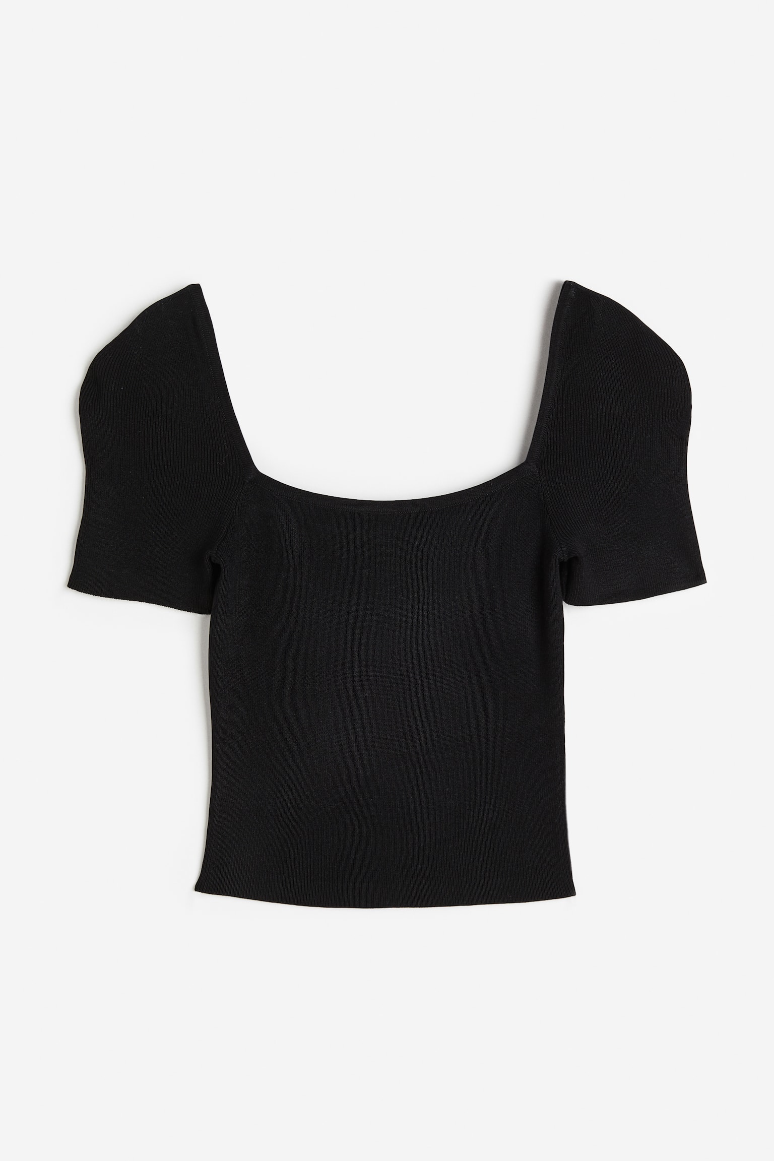 Fine-knit Top - Black