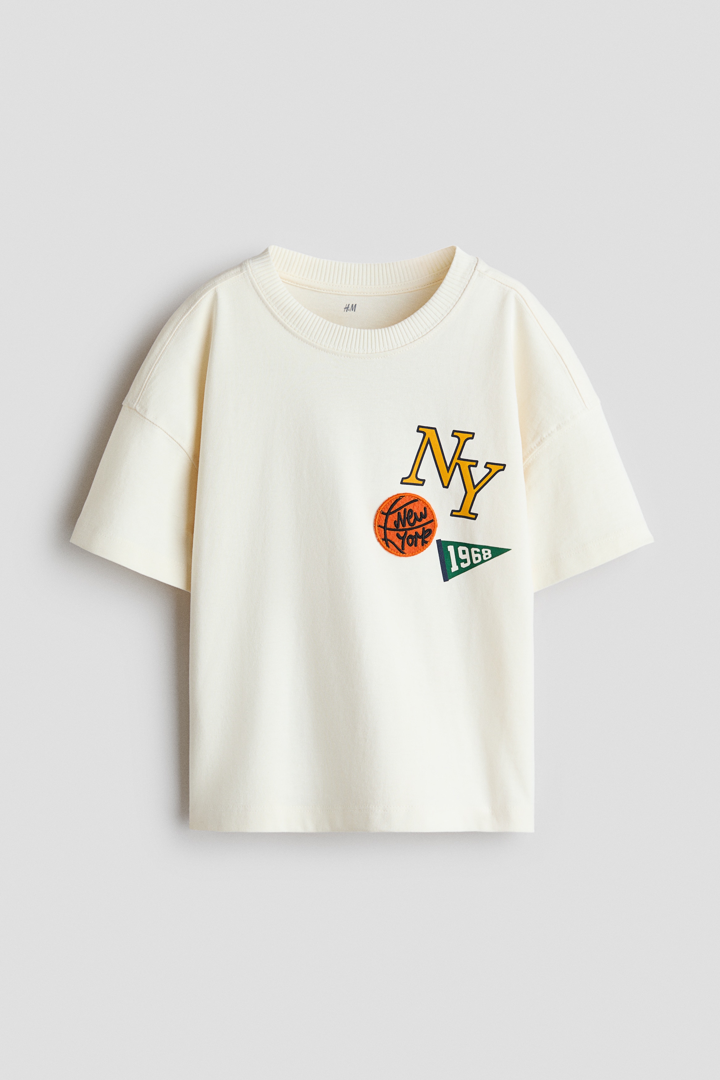 オーバーサイズ プリントコットンTシャツ - クリーム／NYC/ペールイエロー／サーディン/レッド／NYC Sport
