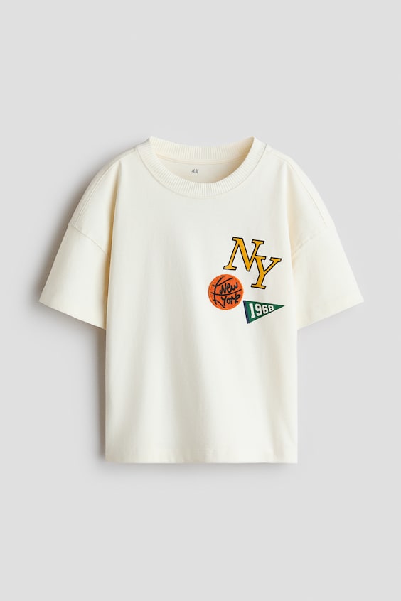 Детские футболки H&M Oversized Printed Cotton T-Shirt