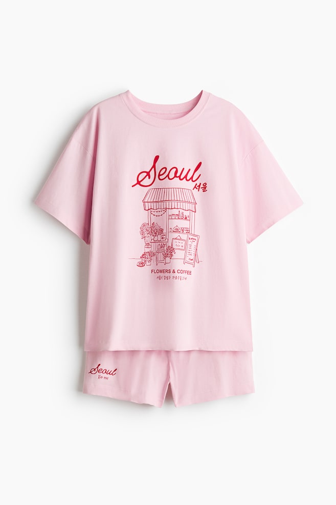Printed pyjamas - Light pink/Seoul/Cream/Spotted/Cream/La Fragola/Light pink/Floral/Dark brown/Soul Crumb/Light pink/Strawberries/Cream/Morning Society/White/Floral/White/Striped - 1