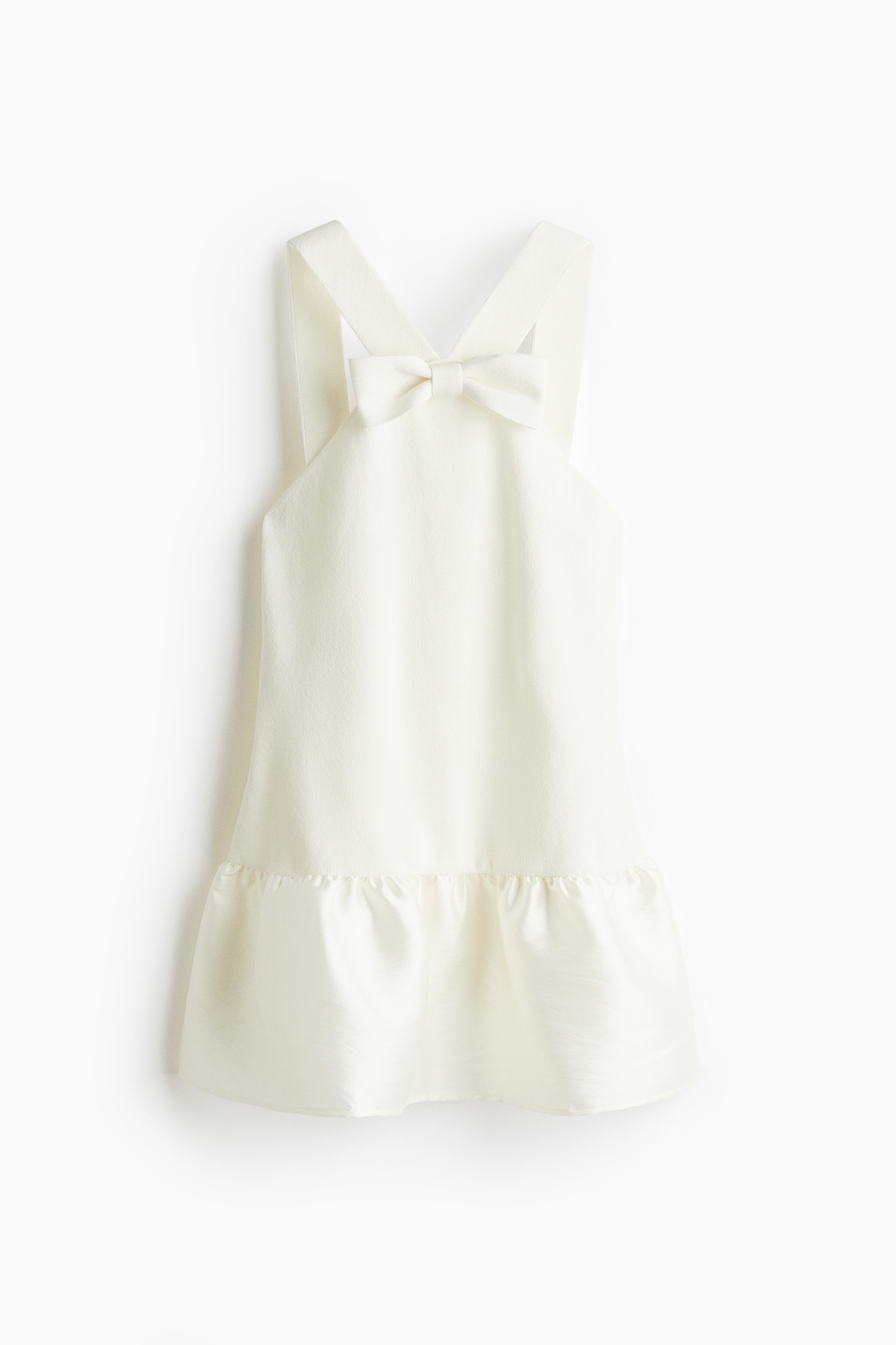 Top com pormenor de laço - Creme/Preto