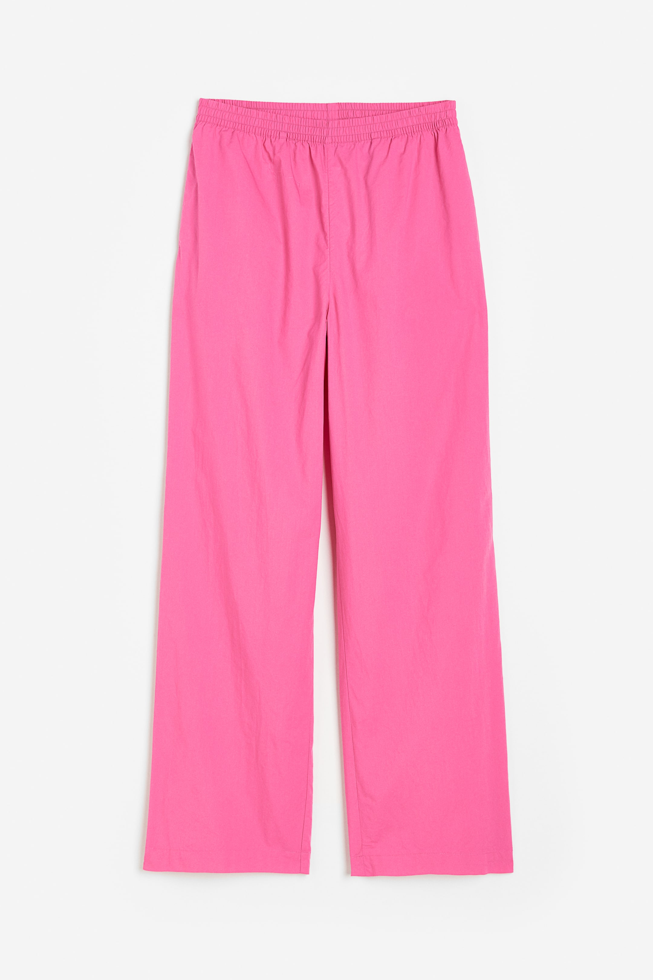 Cotton trousers - Regular waist - Long - Pink - Ladies | H&M GB