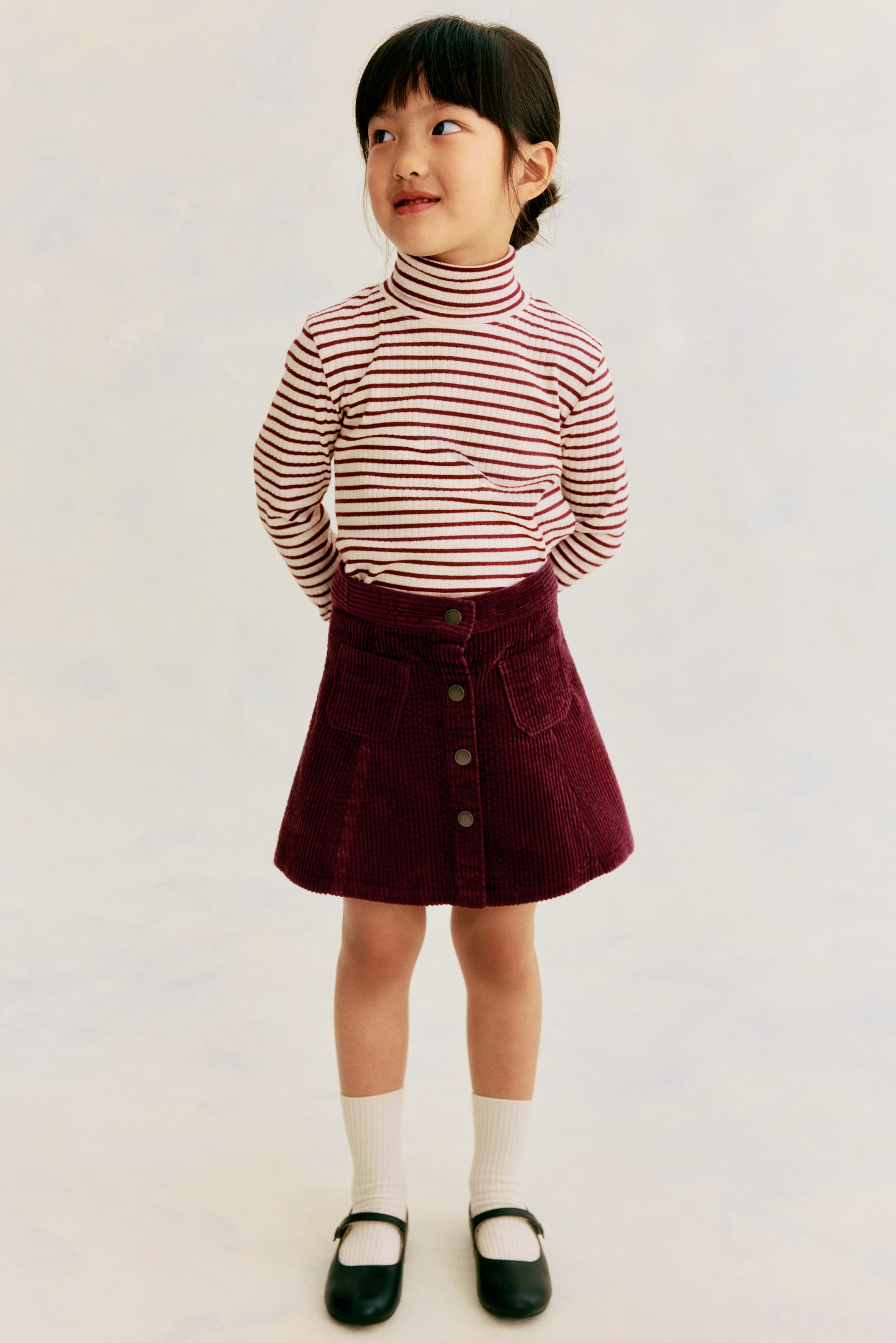 Детские юбки H&M Corduroy A-Line Skirt — фото 3