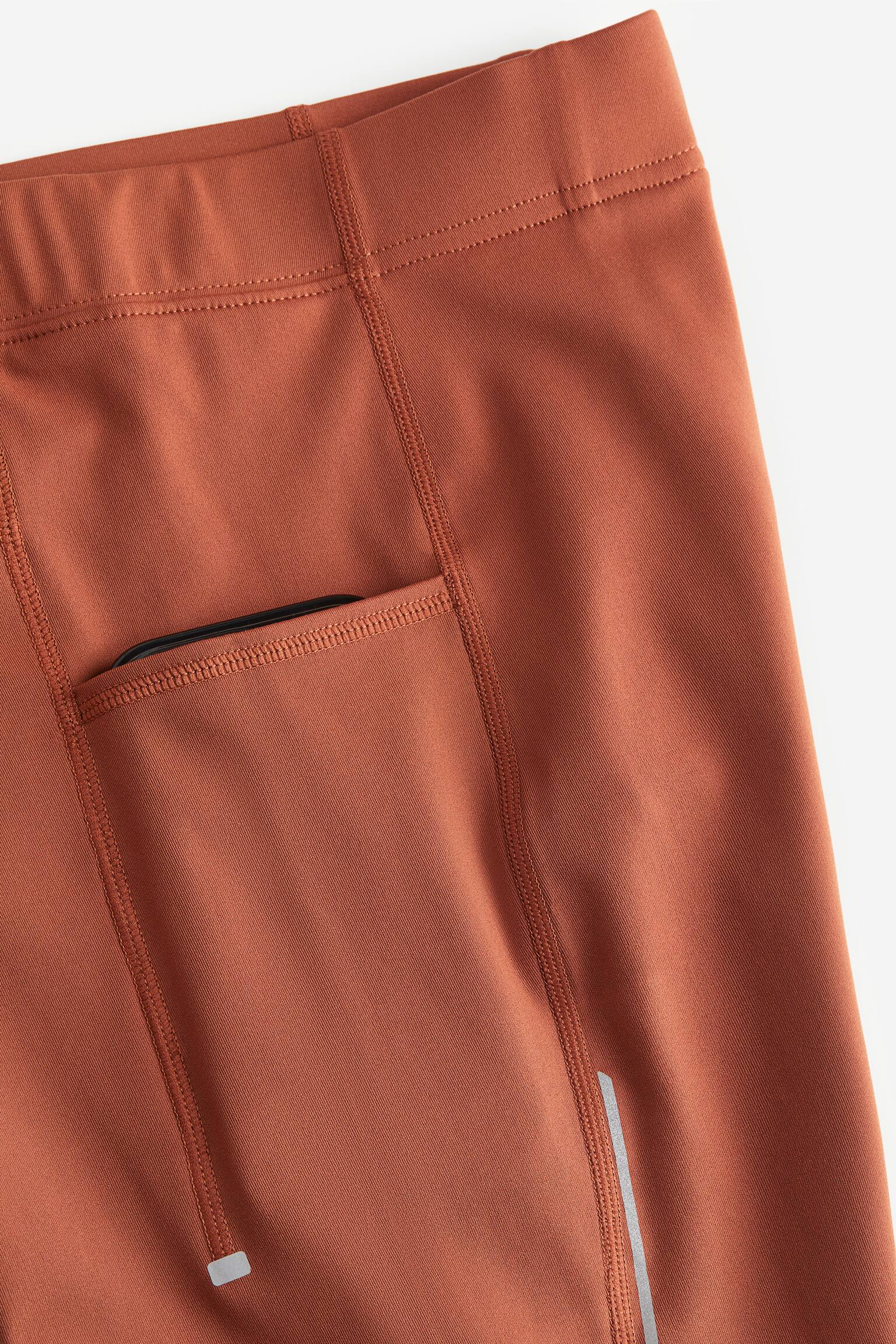 DryMove™ Sports cycling shorts - Light brown/Black - 2