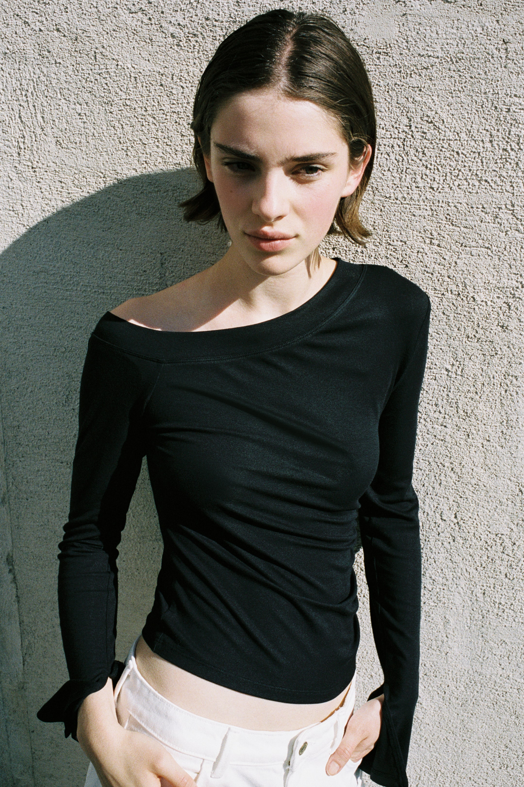 One-Shoulder Viscose Top