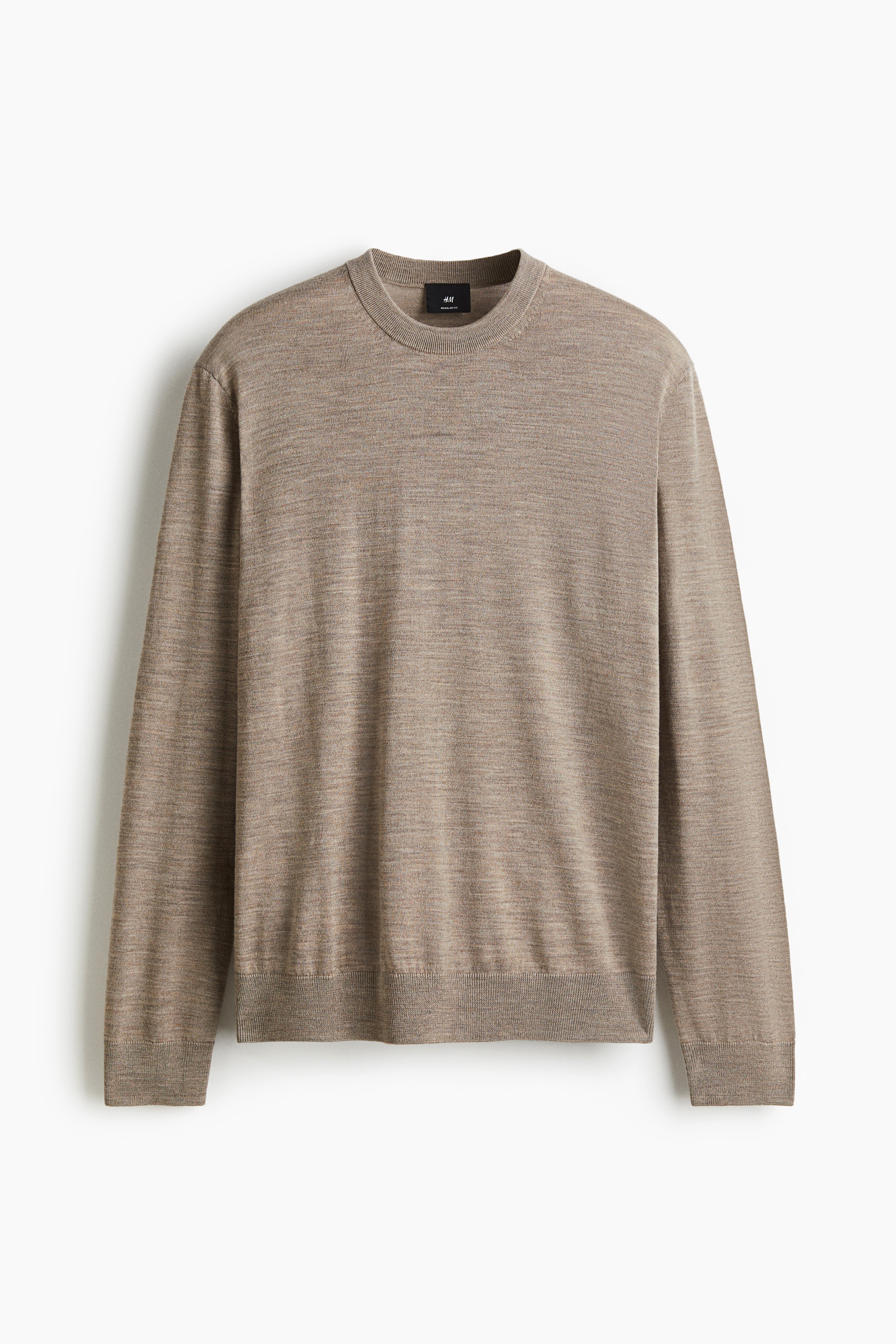 Regular-Fit Merino Wool Sweater - Beige/Dark gray/Dark blue/Black