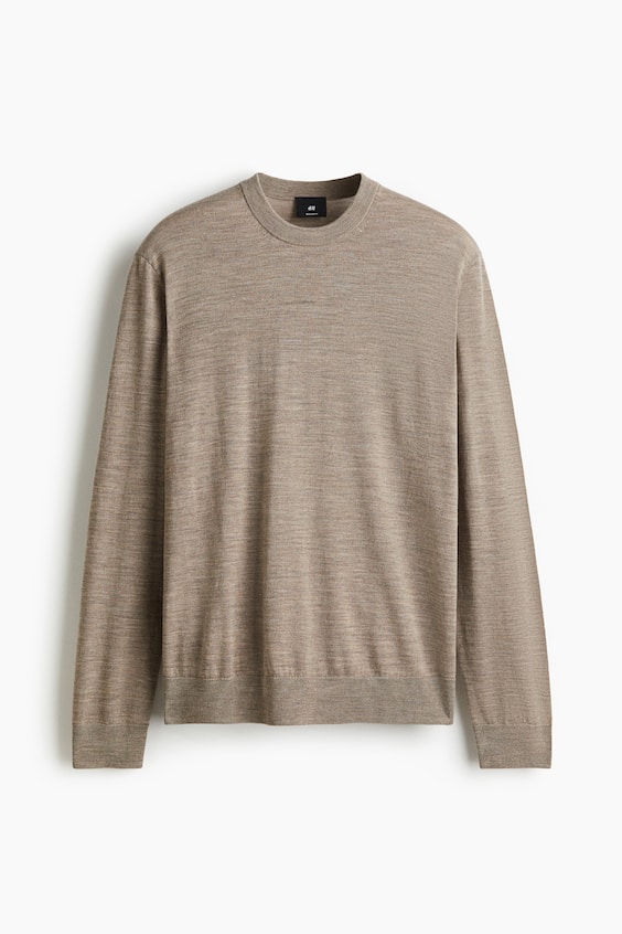 Мужские свитеры H&M Regular-Fit Merino Wool Sweater