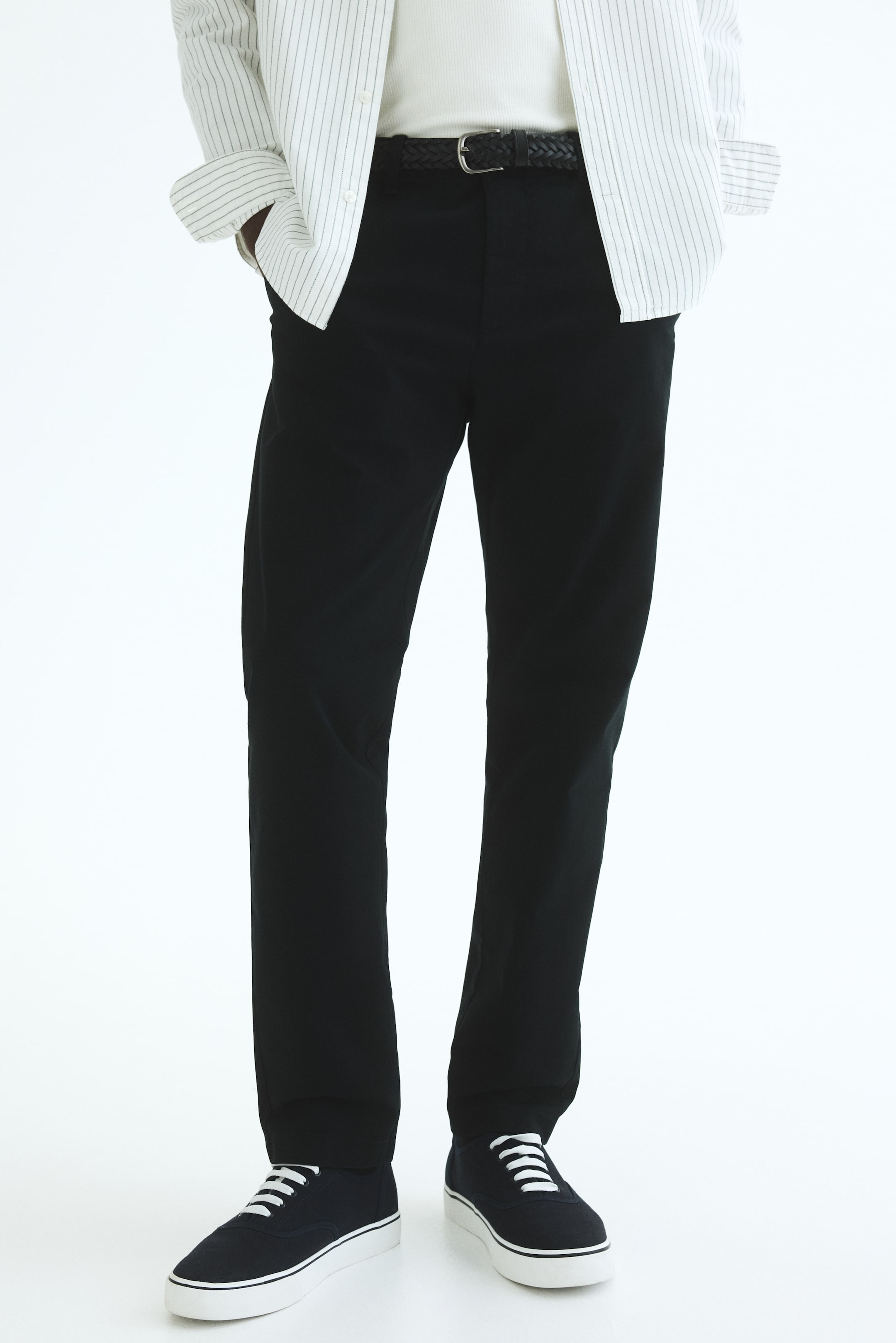 Мужские брюки H&M Slim-Fit Cotton Chinos — фото 6