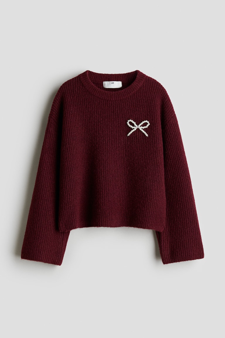 Pull col roulé oversize - Framboise