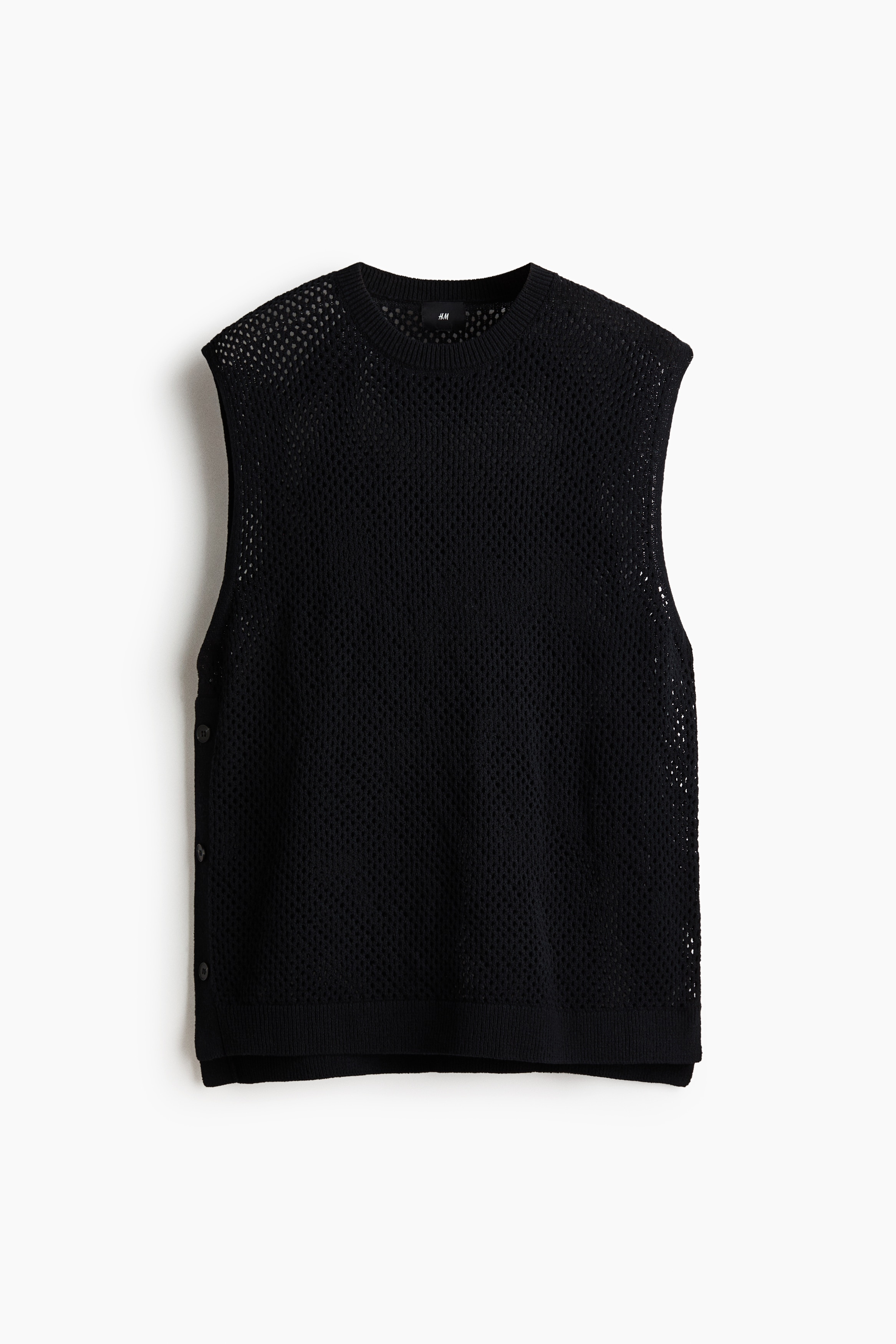 Loose Fit Knitted vest top - Black/Mint green