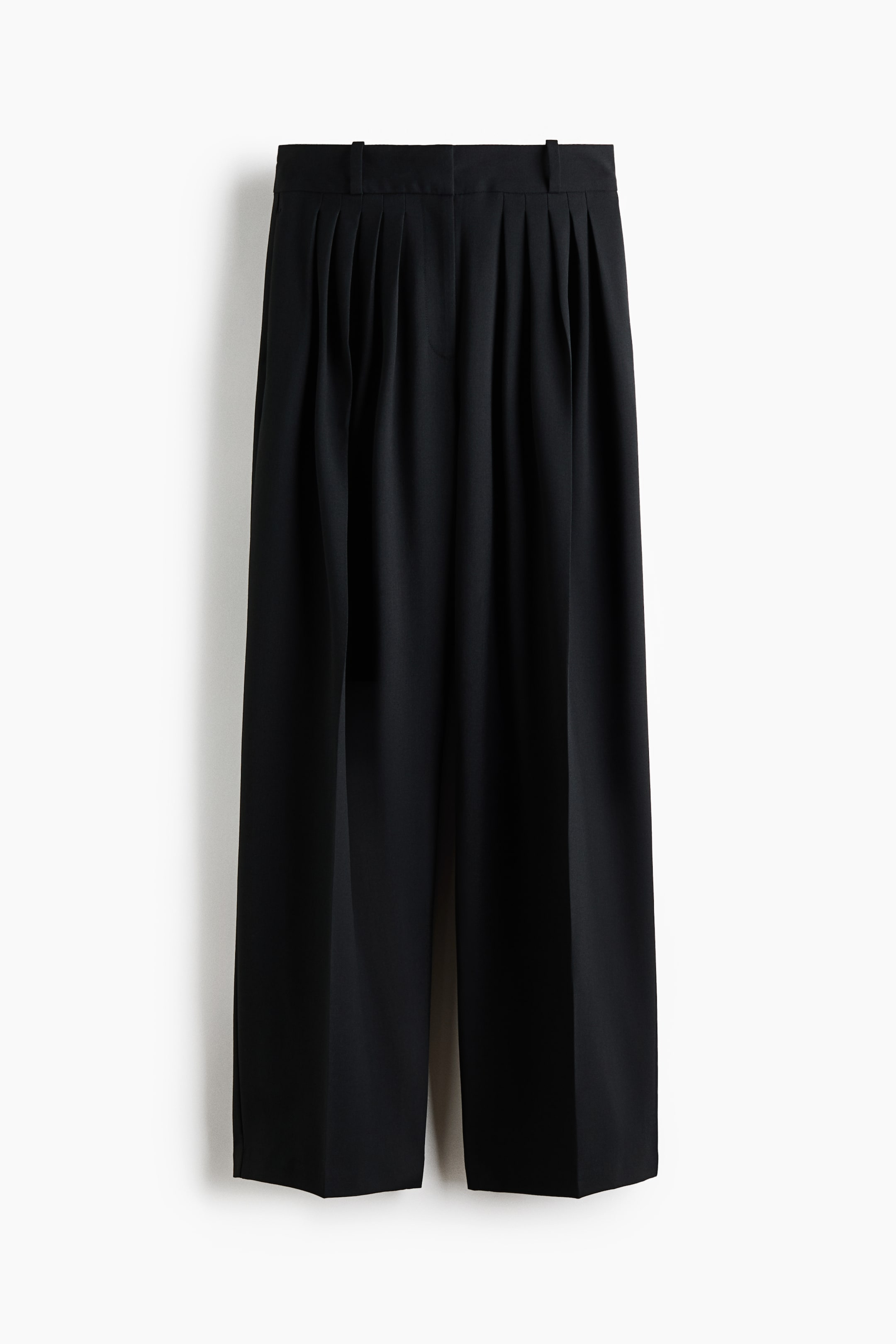 Wide-Leg Pleated Pants