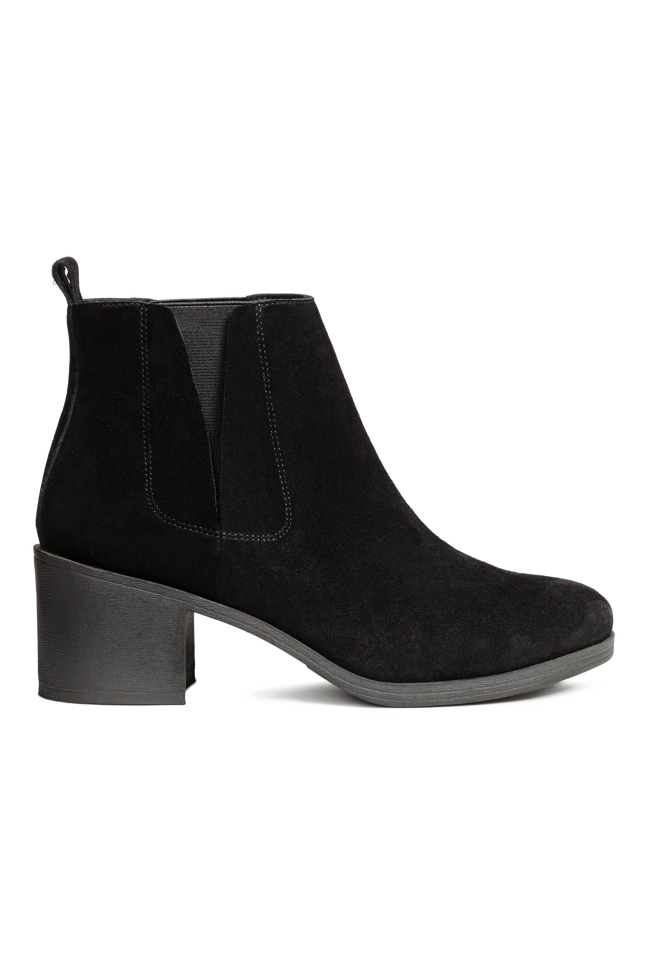 Ver imagem maior: Botins em camurça - Preto - SENHORA | H&M PT 1