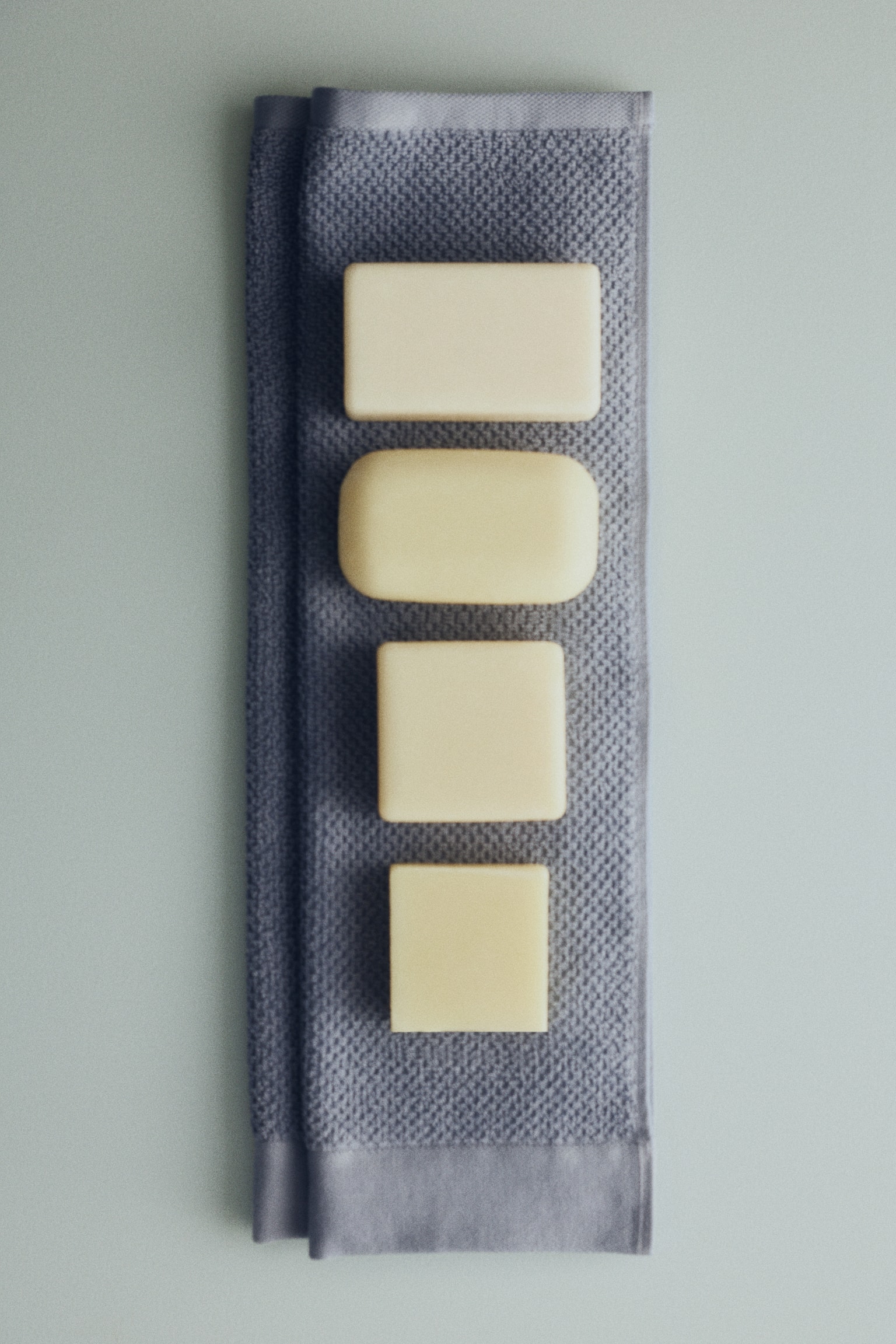 2-pack cotton terry guest towels - Dusty blue/Sage green/Dark brown/Orange/Dark green/Mole/Light beige/Light dusty blue - 1