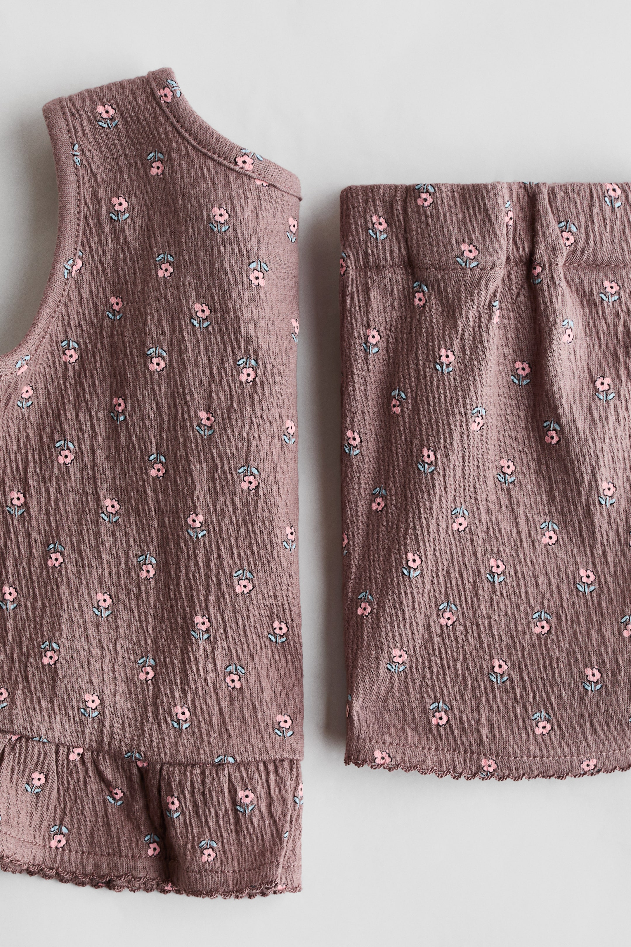 Ensemble 2 pièces en coton froissé