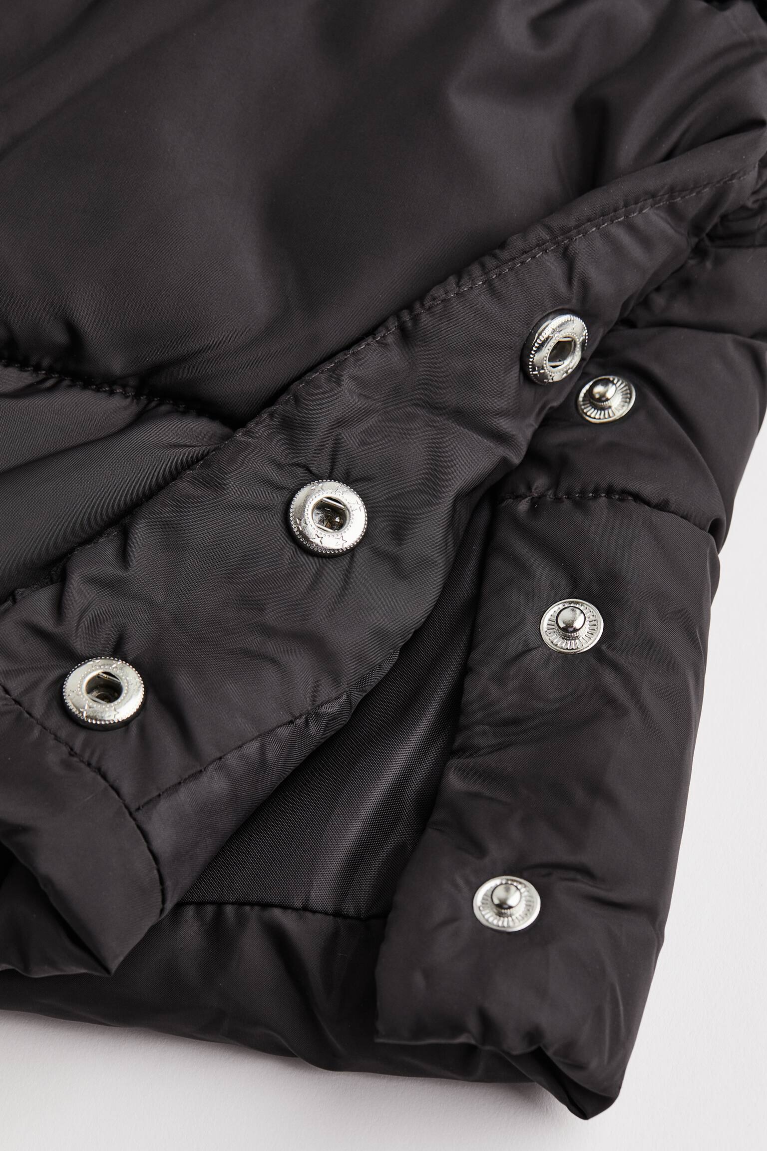 Padded hooded coat - Black - 3