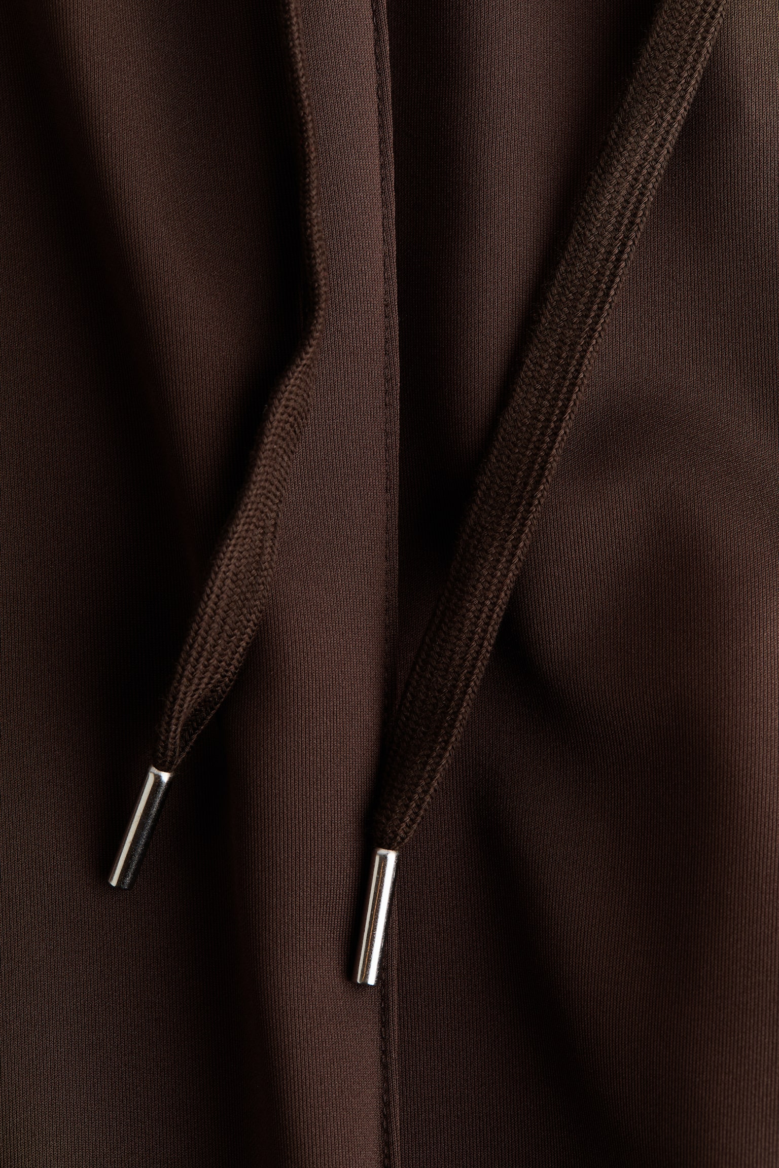 Женские брюки H&M Fine-Ribbed Drawstring, цвет: Тёмный коричневый — фото 6