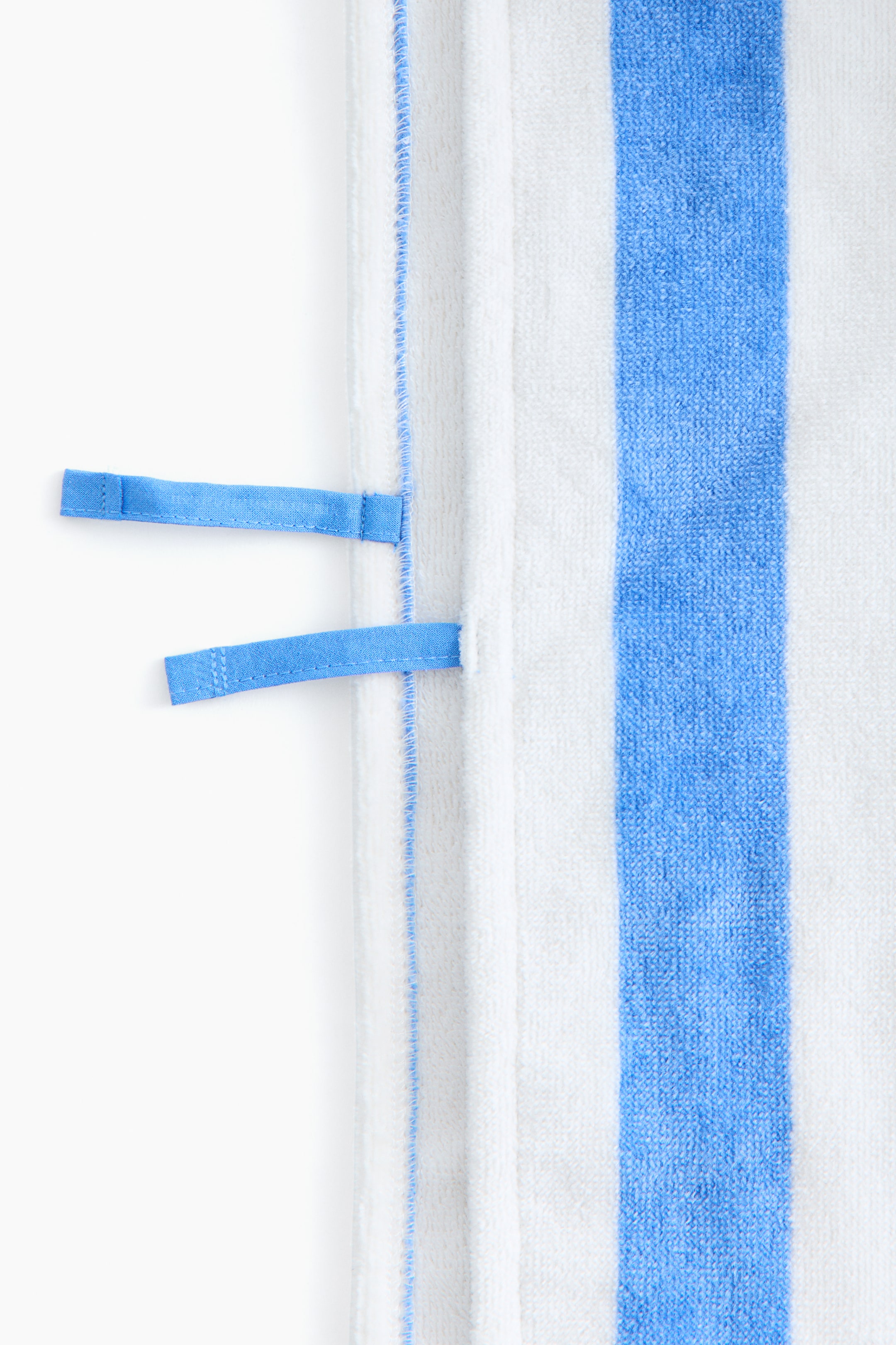 Capa de baño en algodón con estampado de rayas - Azul/Rayas blancas ...
