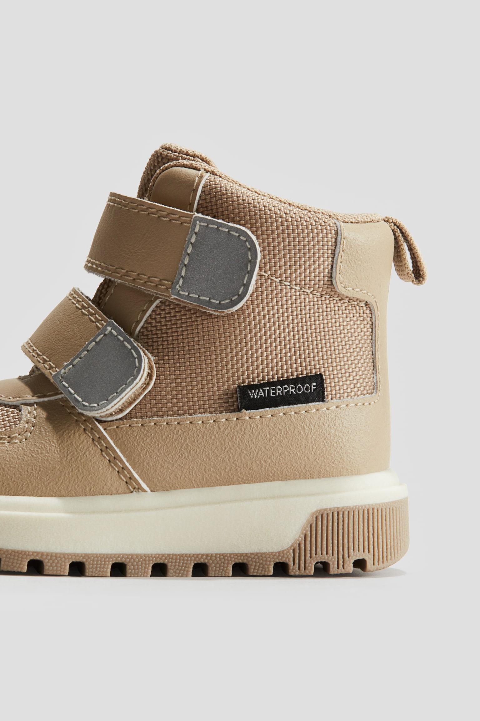 Waterproof hi-top trainers - Beige/Black - 4