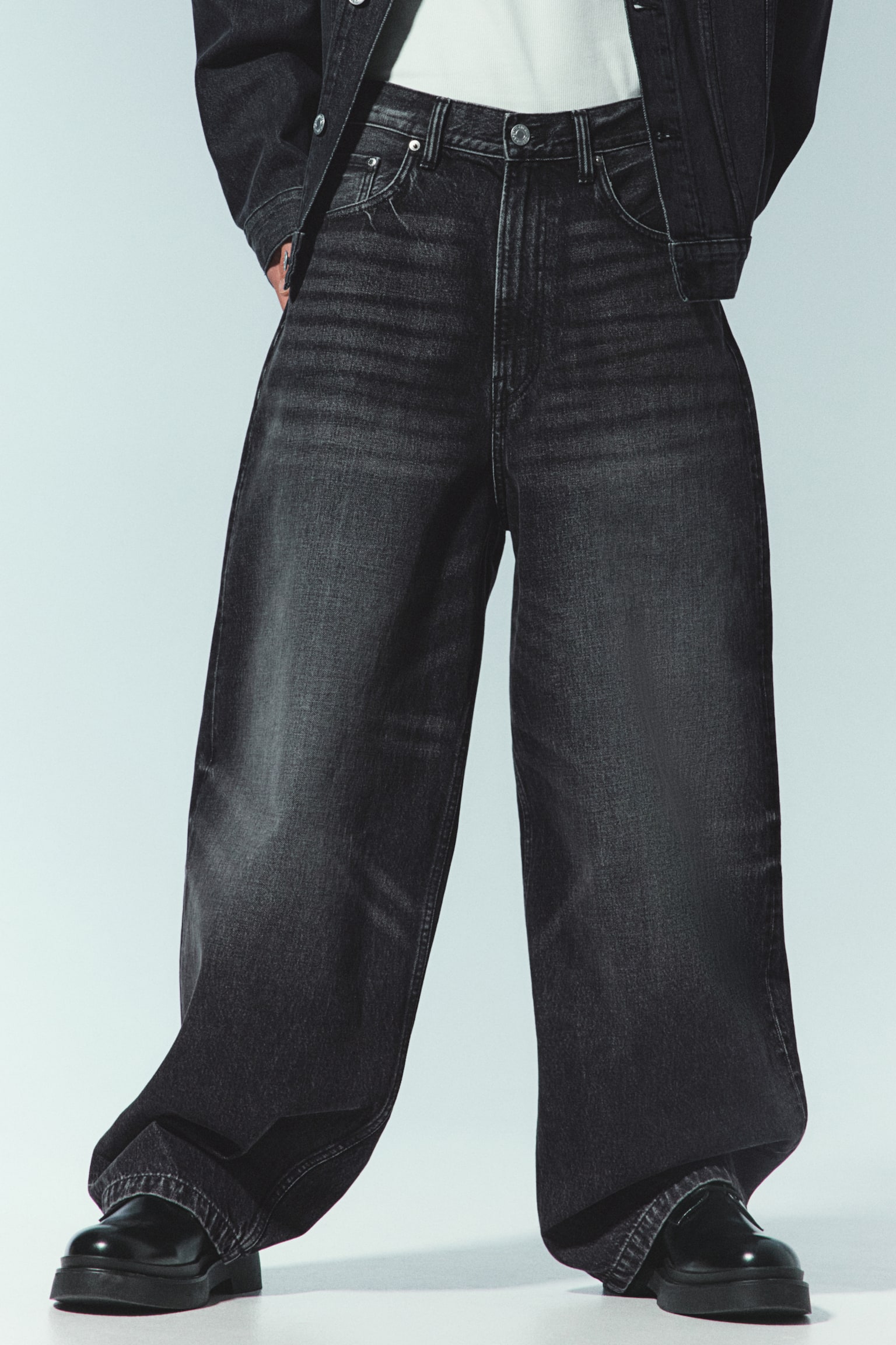 Super Baggy Jeans - Denim black/Denim blue - 6