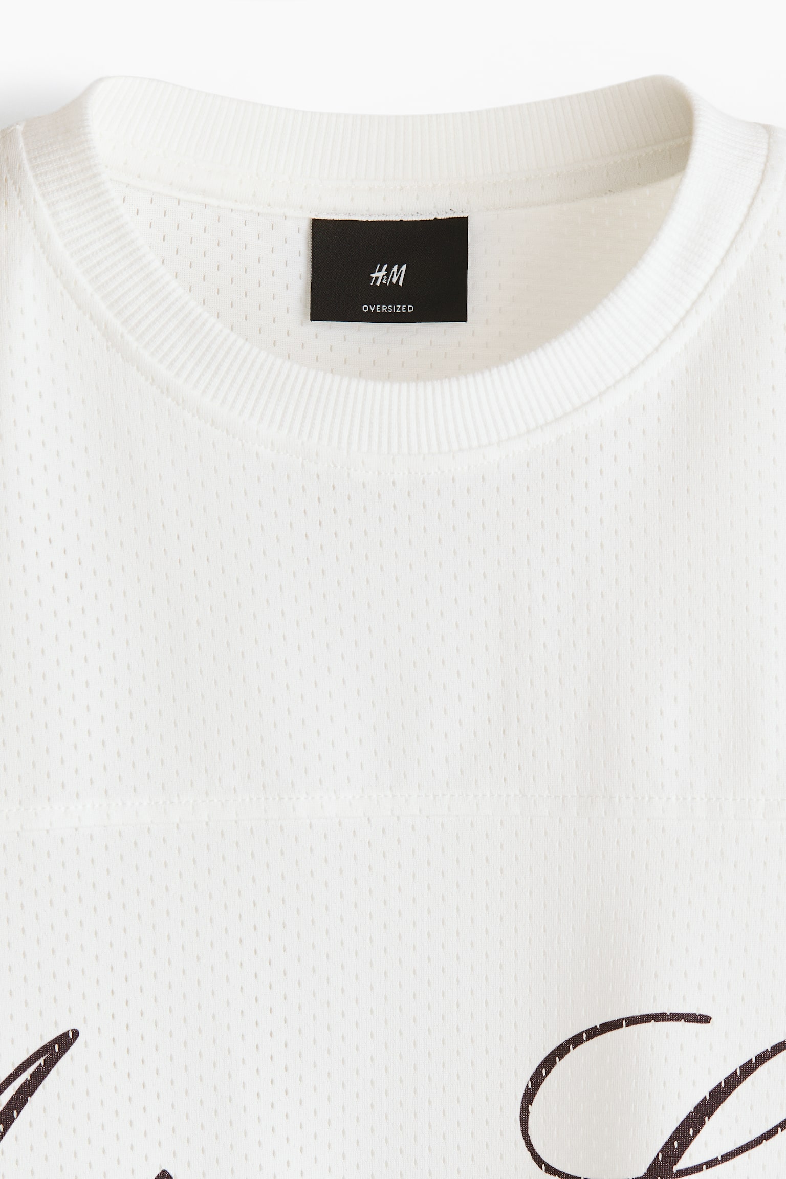 T-shirt in mesh con stampa Oversize Fit - Bianco/Maison Locals/Blu navy/Maison Locals - 2