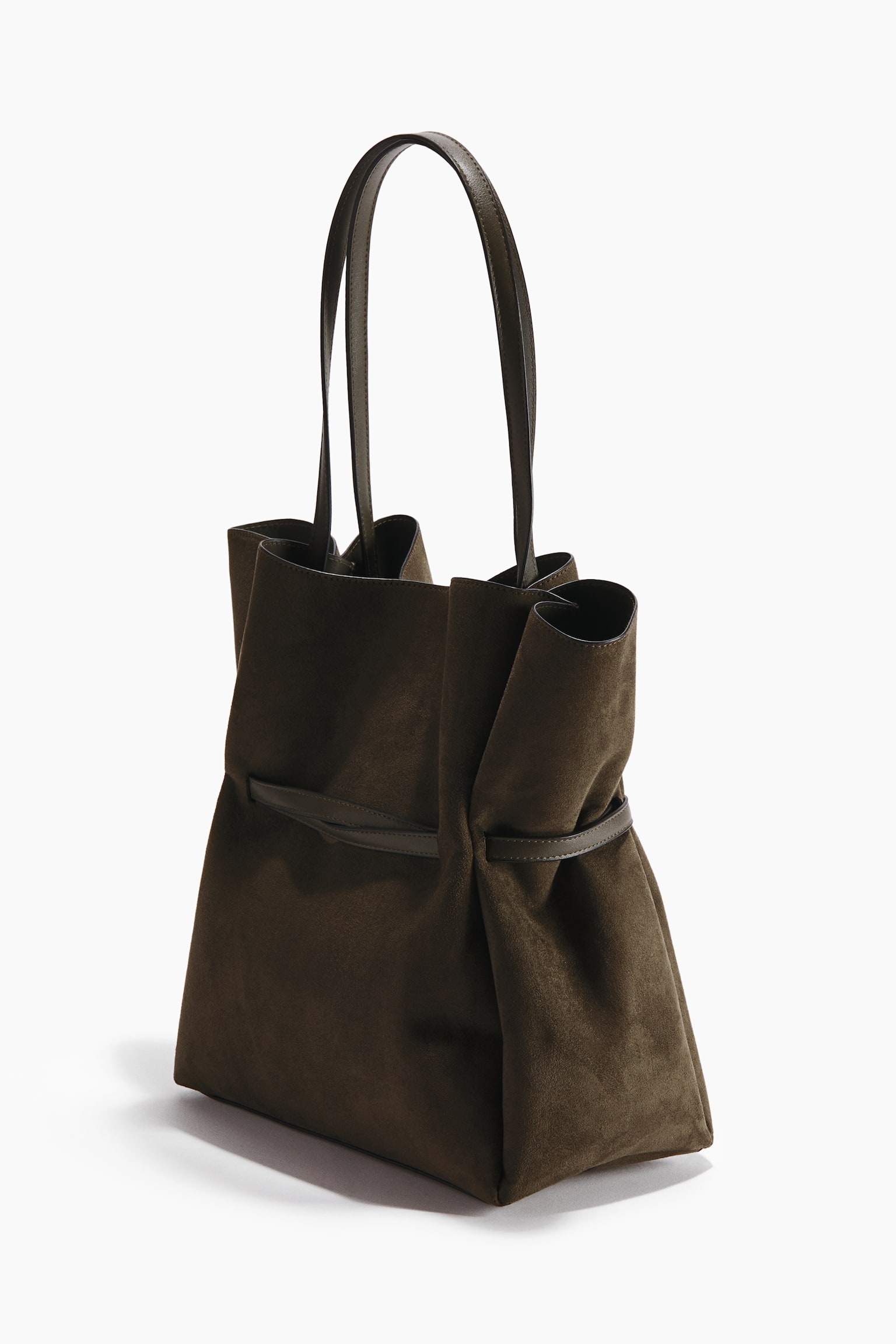 Tote bag - Dark khaki green/Burgundy - 2