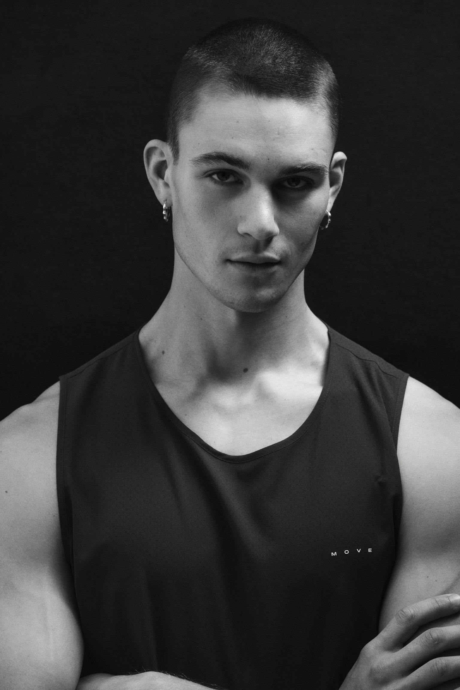 Спортивна майка Regular Fit DryMove™ - Темно-сірий/Коричневий - 3